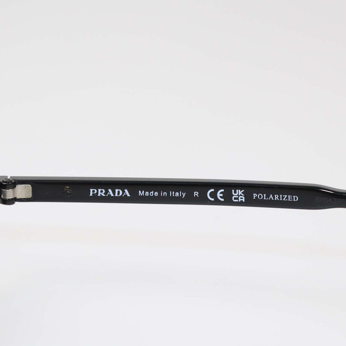 Prada Black Polarized Rectangular Sunglasses