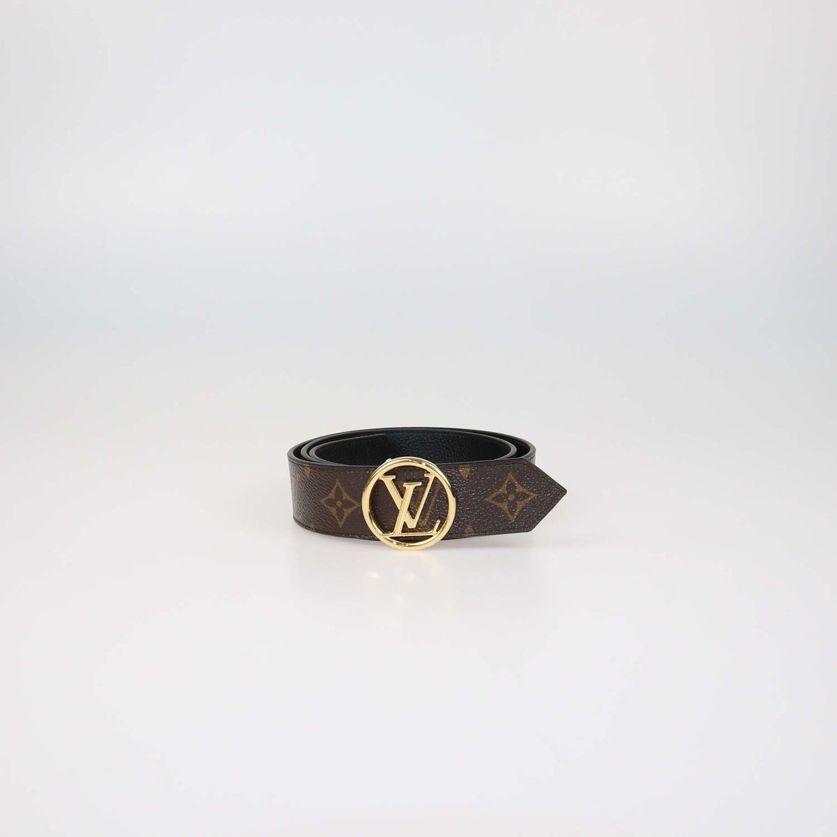Louis Vuitton Monogram Canvas and Leather Reversible LV Circle Belt