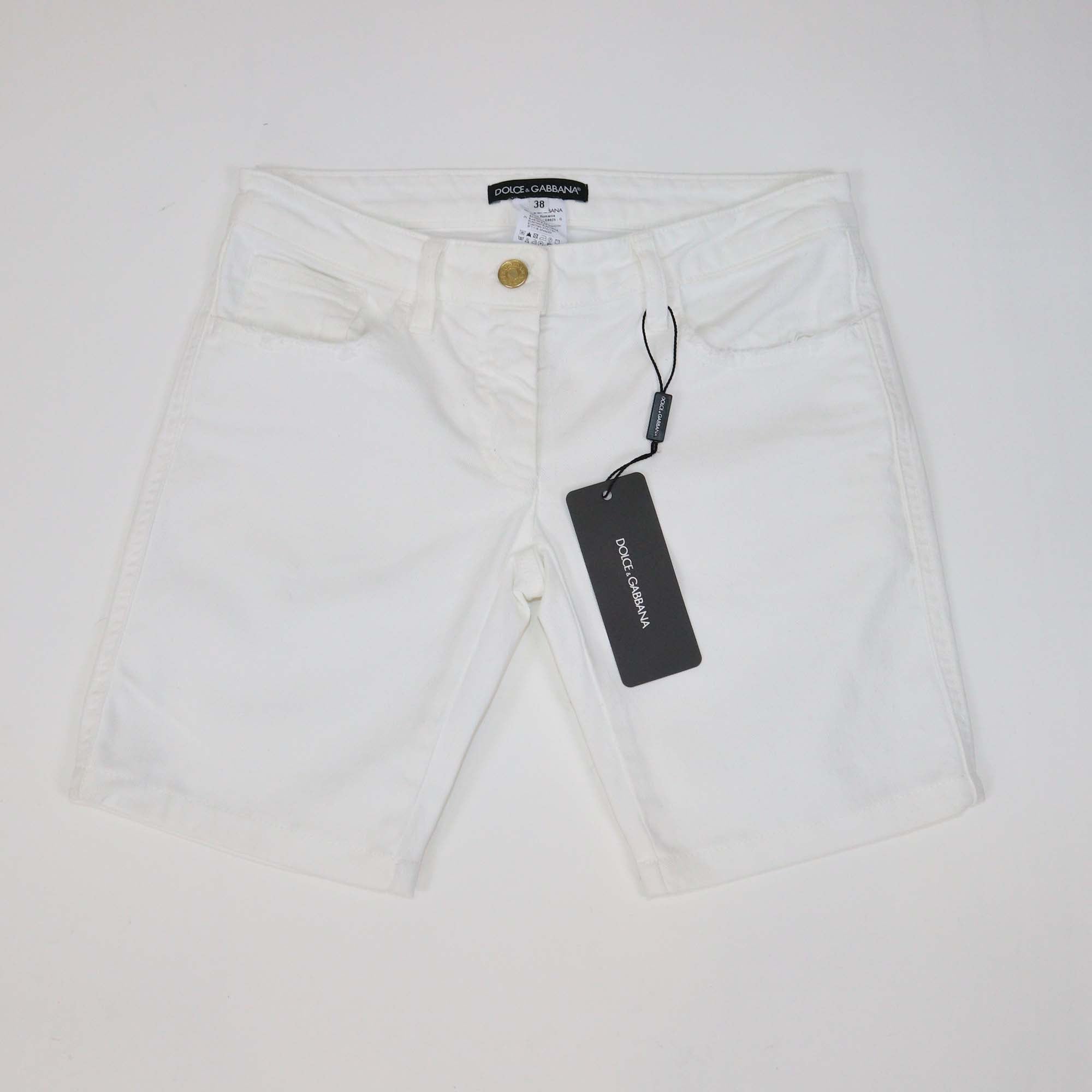 Dolce & Gabbana White Denim Short
