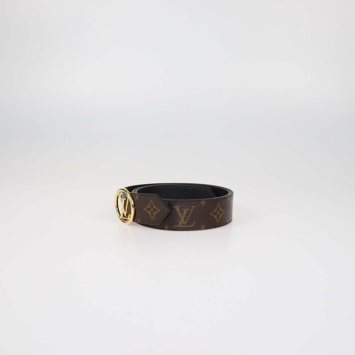 Louis Vuitton Monogram Canvas and Leather Reversible LV Circle Belt