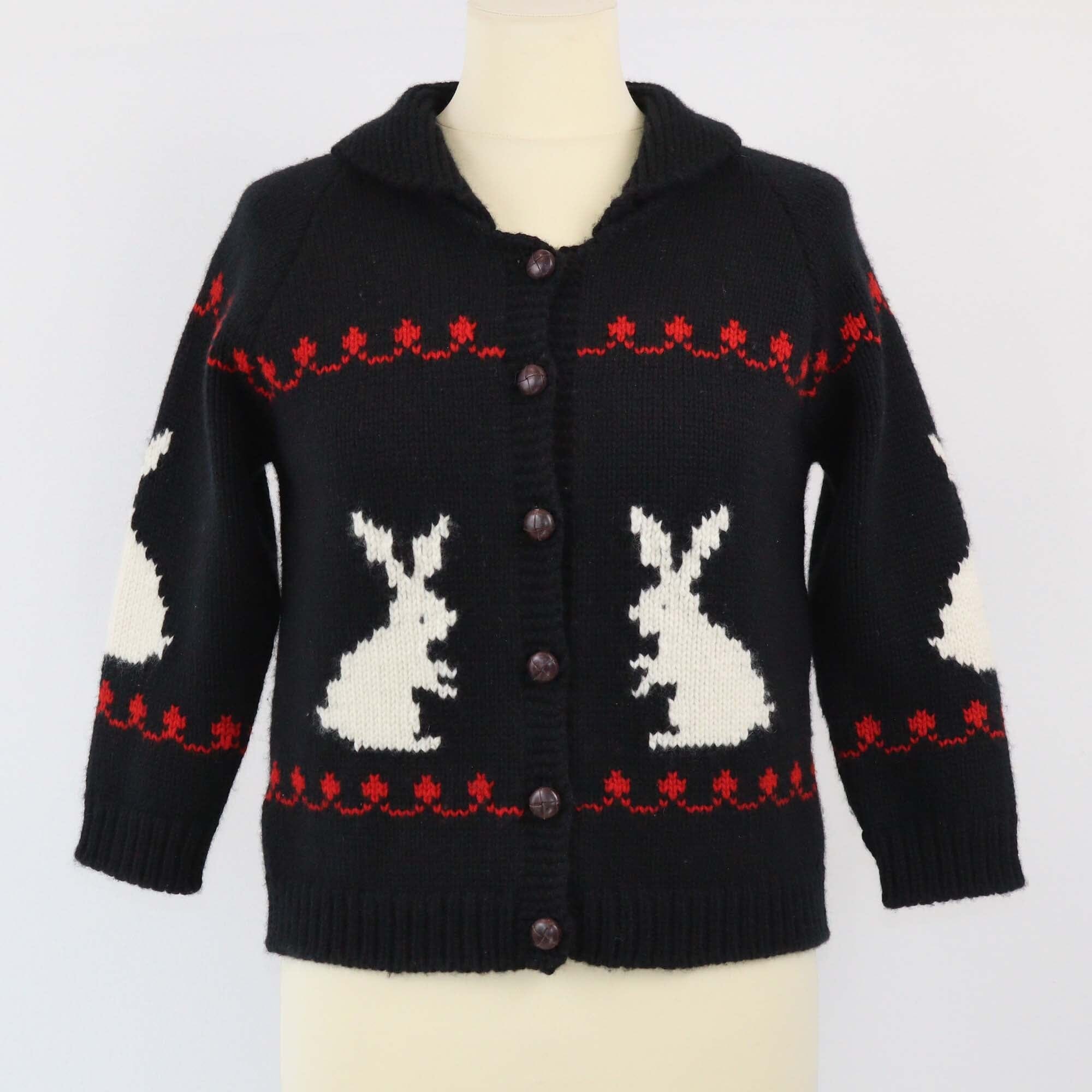 Christian Dior Black Dioramour RABBI Cardigan Sweater Womens Christian Dior