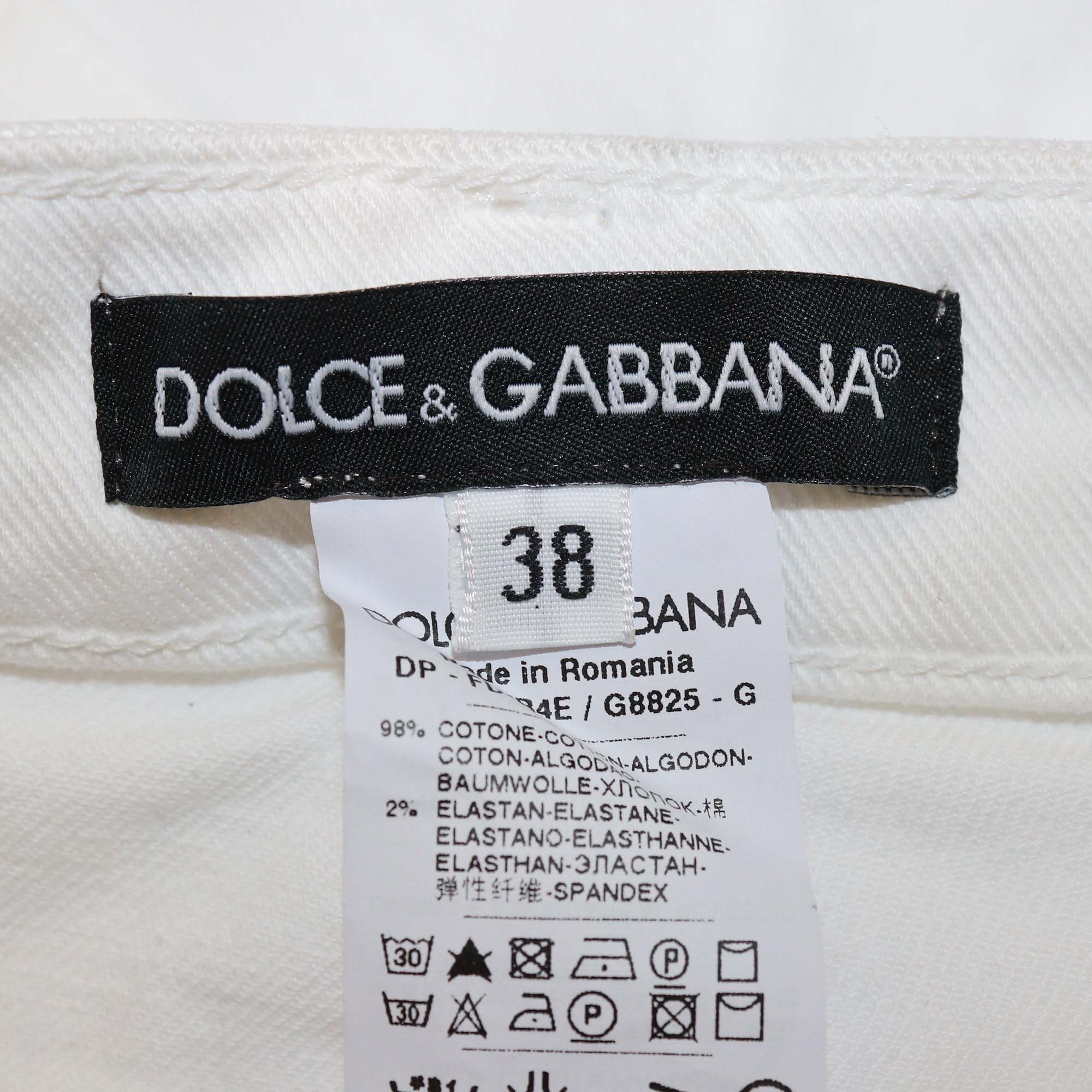 Dolce & Gabbana White Denim Short