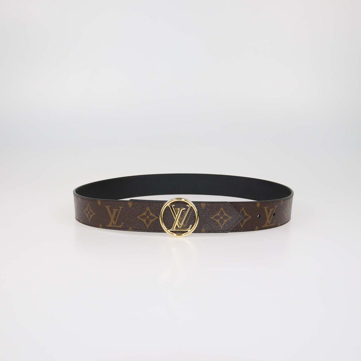 Louis Vuitton Monogram Canvas and Leather Reversible LV Circle Belt
