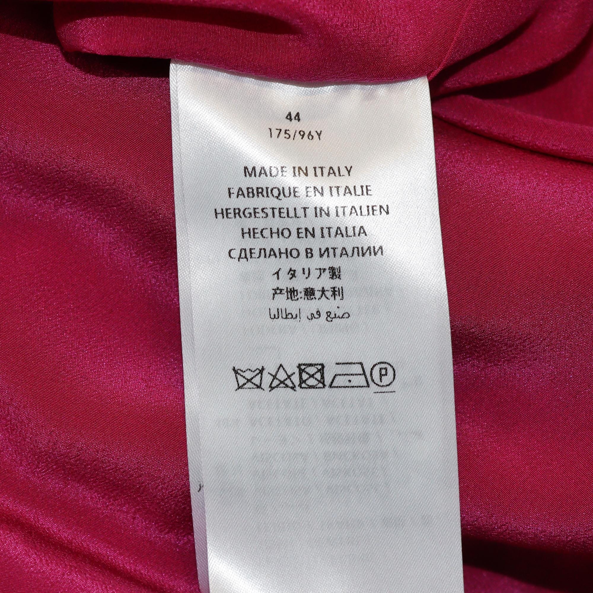 Alexander McQueen Pink Three Quarter Sleeve Crepe Ruffled Tiered Mini Dress Womens Alexander McQueen