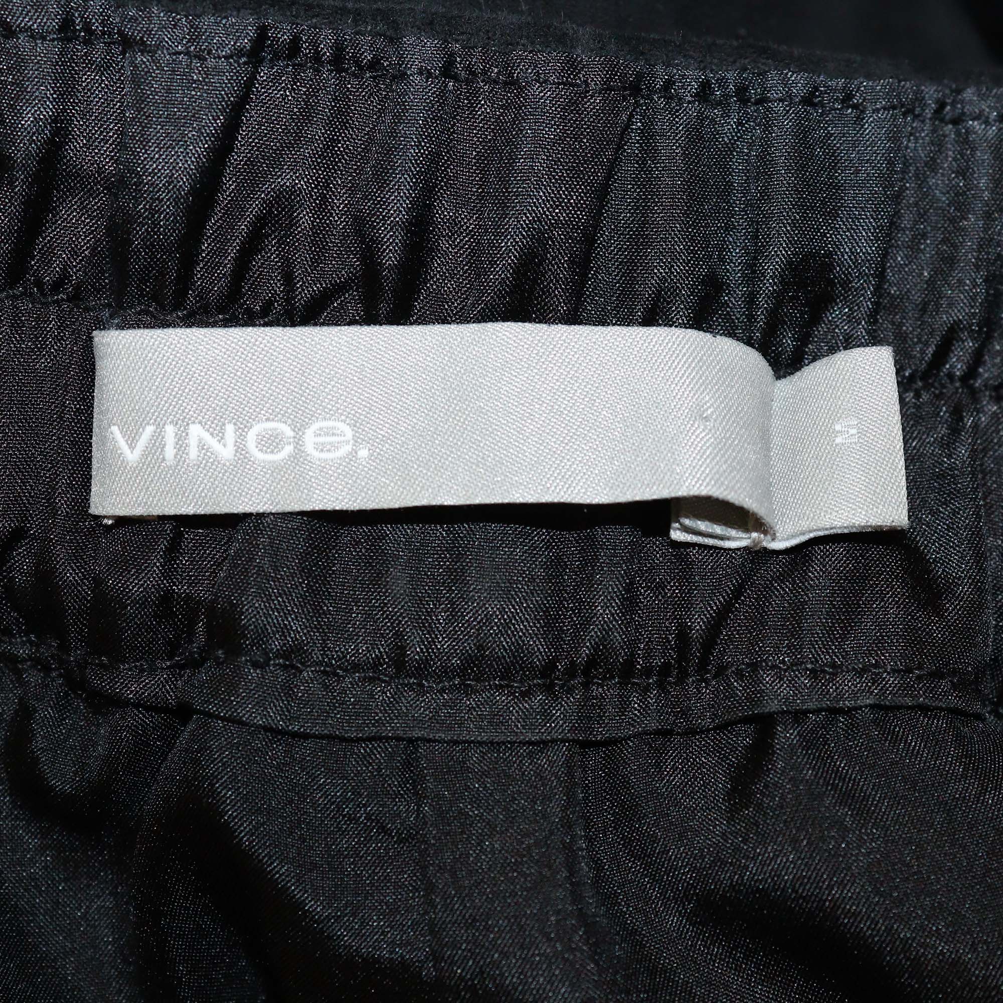 Vince Black Suede Drawstring Pants