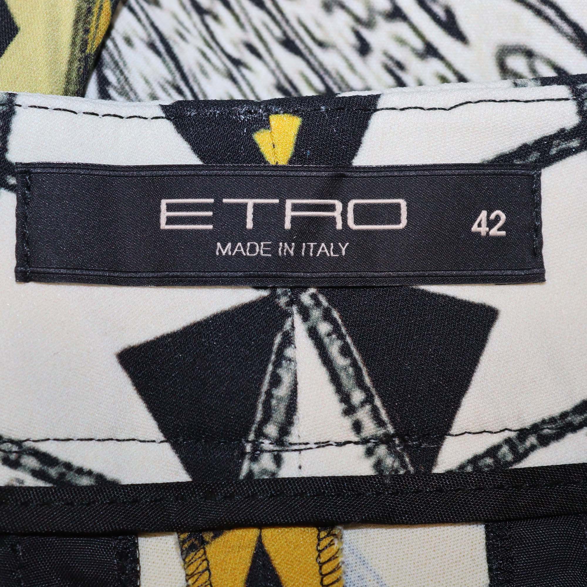 Etro Multicolor Printed Straight Leg Pants