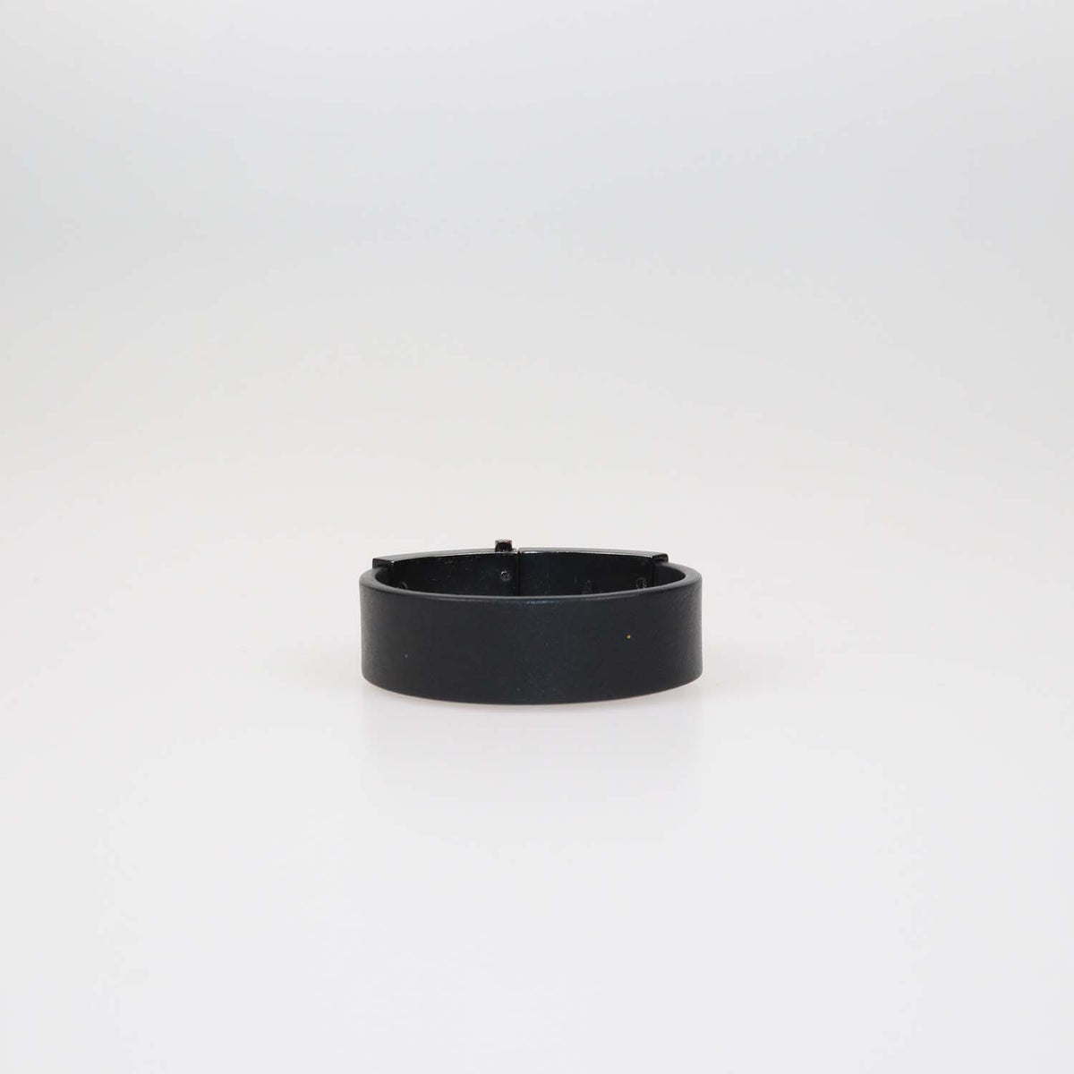 Valentino Black Leather Rockstud Clasp Bracelet