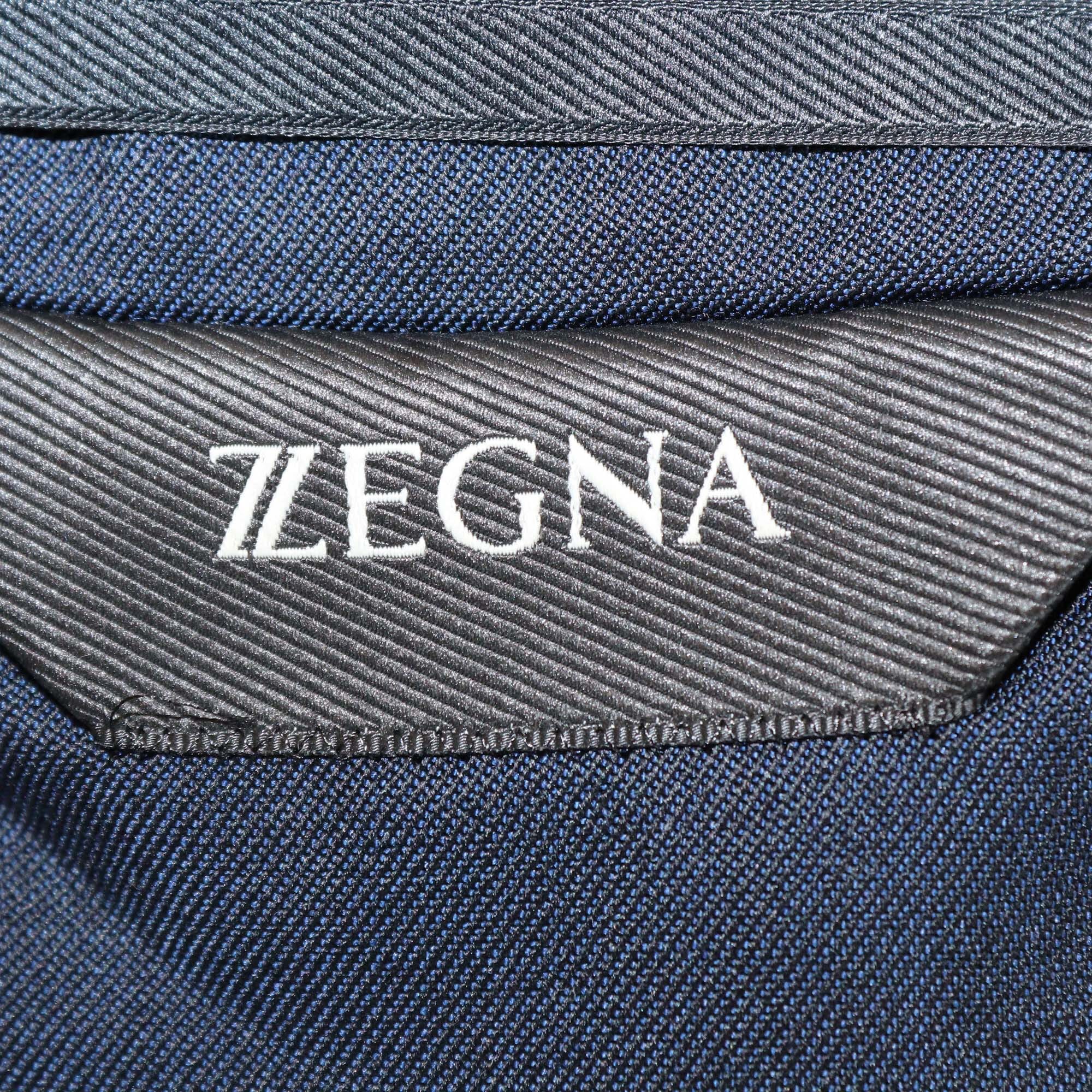Z Zegna Navy Blue Blend Wool Single Breasted Blazer Mens Z Zegna