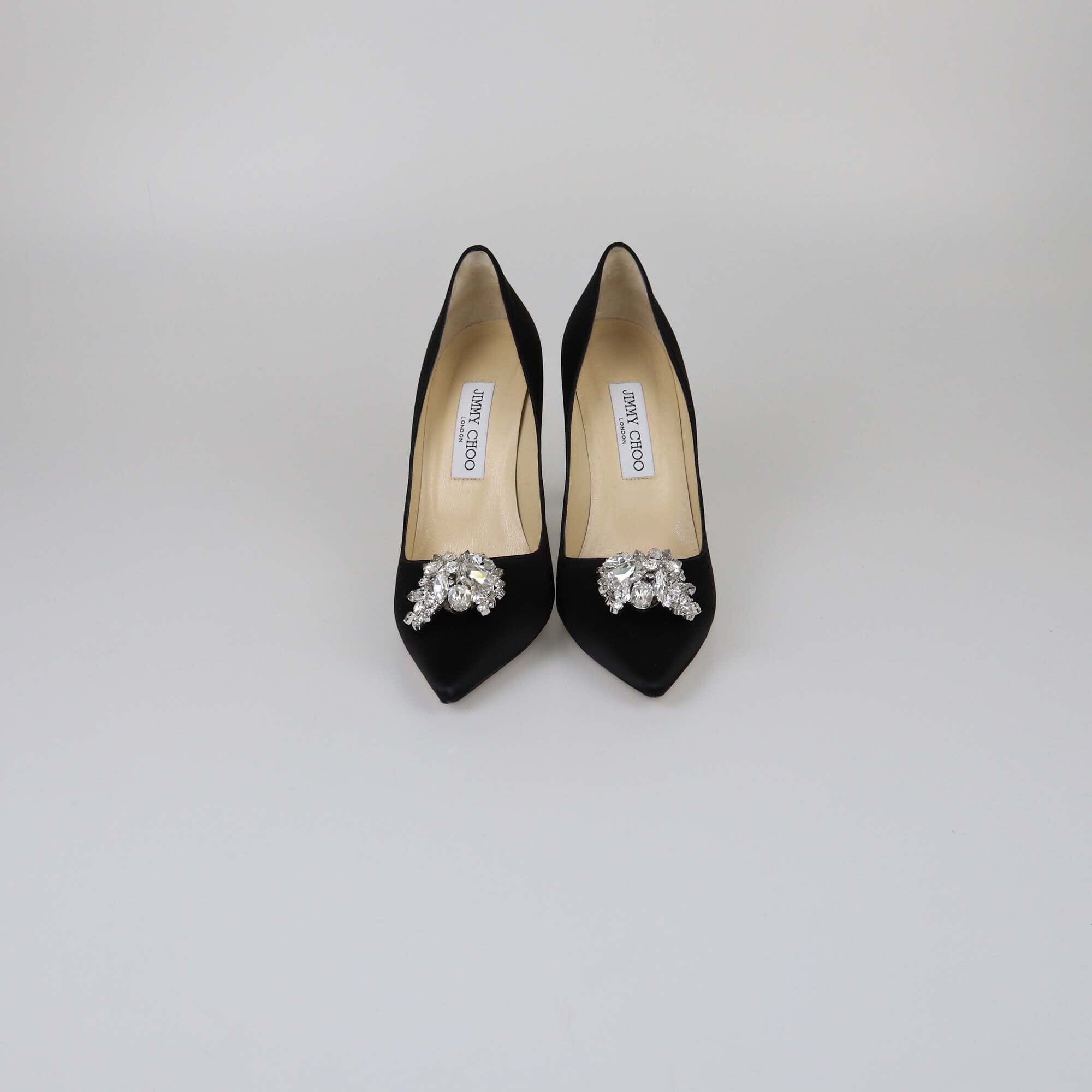 Jimmy Choo Black Crystal Embellished Pumps Womens Jimmy Choo