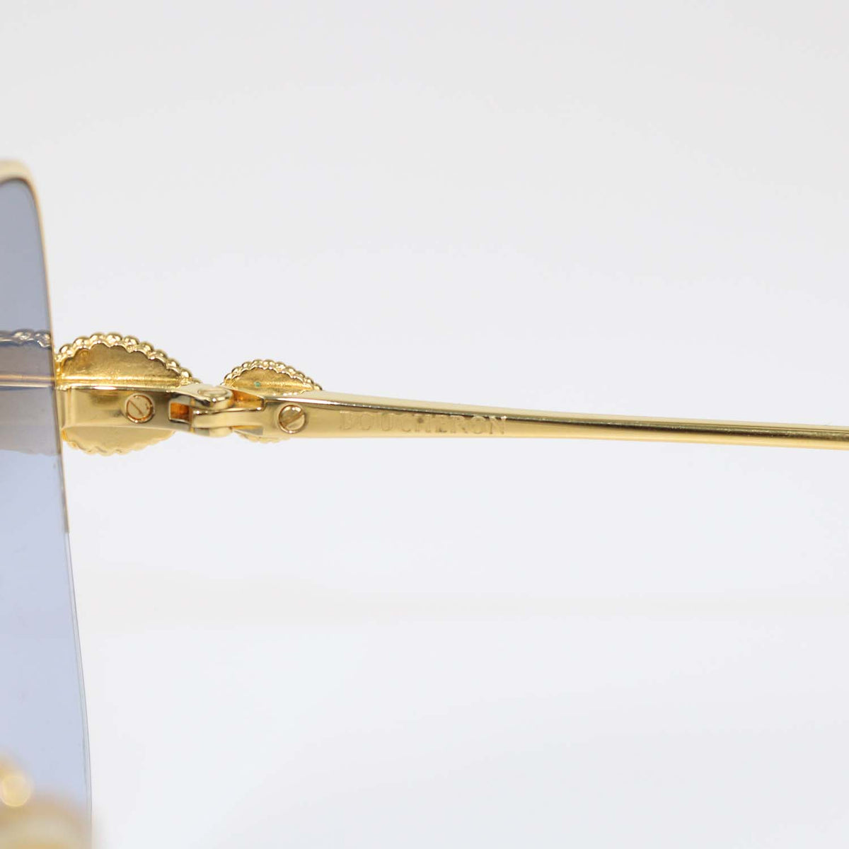Boucheron Gold.Blue Gradient Serpent Boheme Square Sunglasses