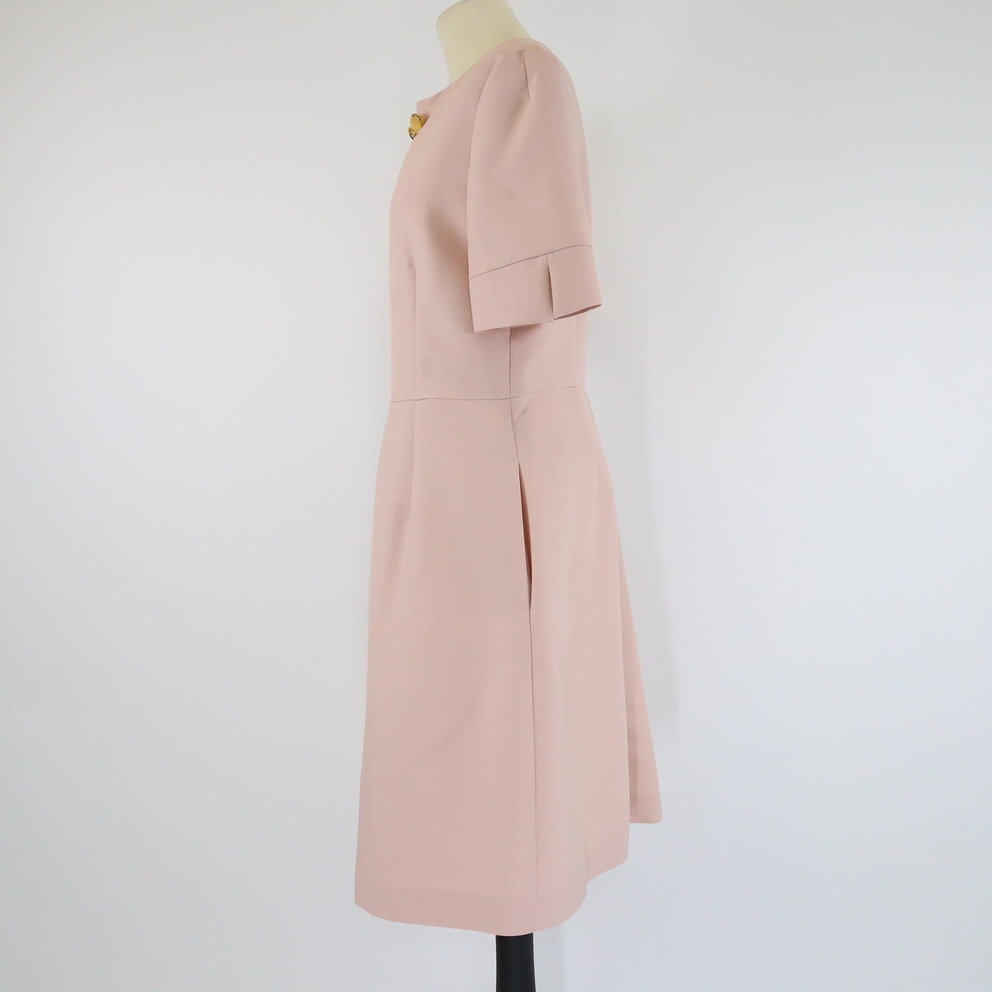 Stella McCartney Blush Pink Short Sleeve Midi Dress Womens Stella McCartney