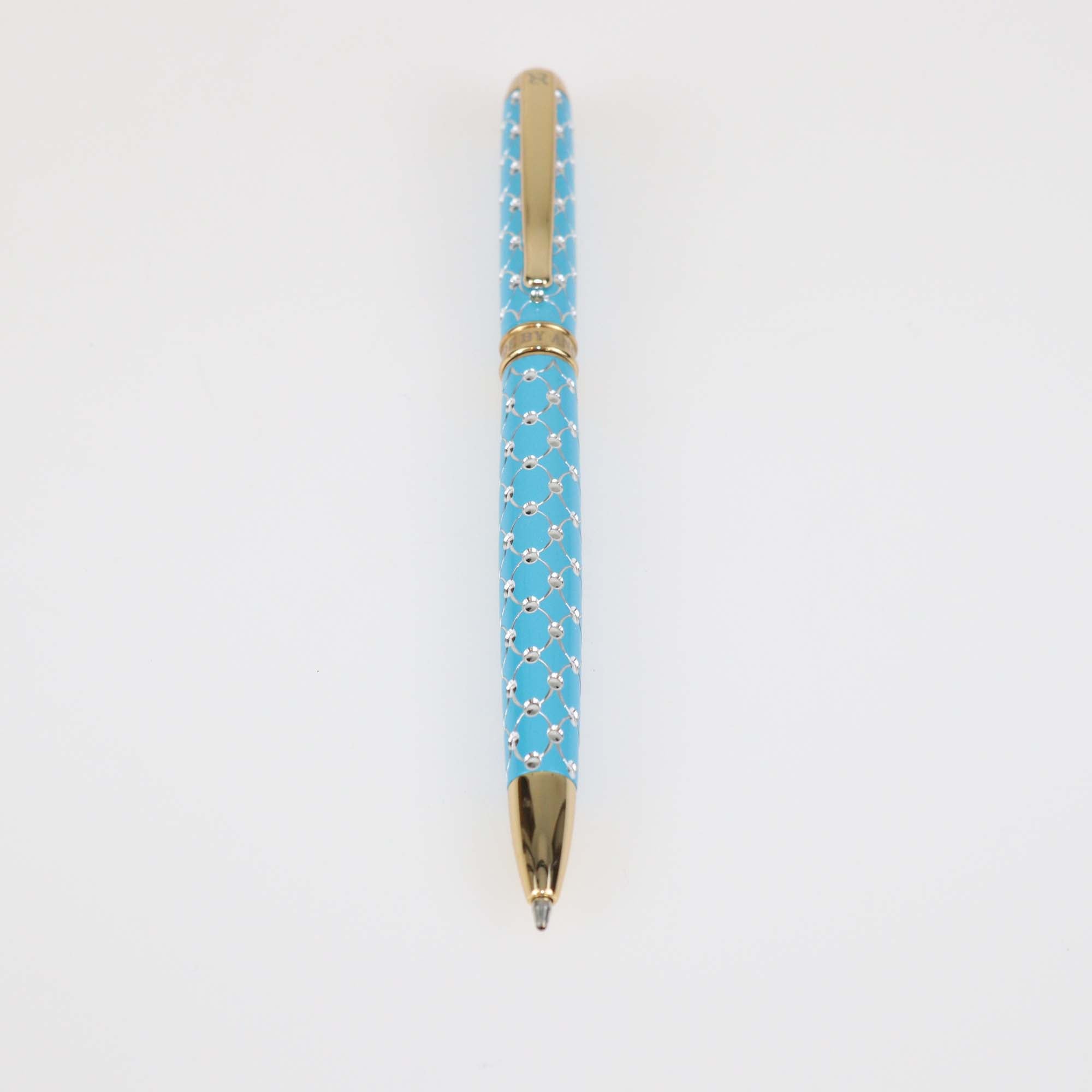 Ancora Light Blue/Gold Pen