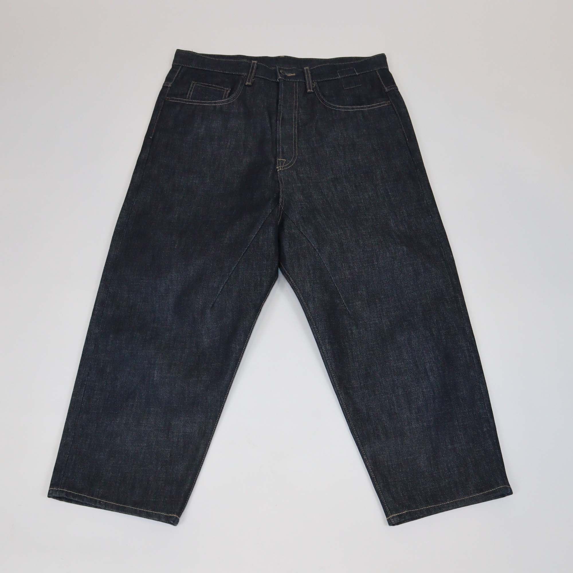 Rick Owens Drkshdw Dark Blue Cropped Torrence Jeans