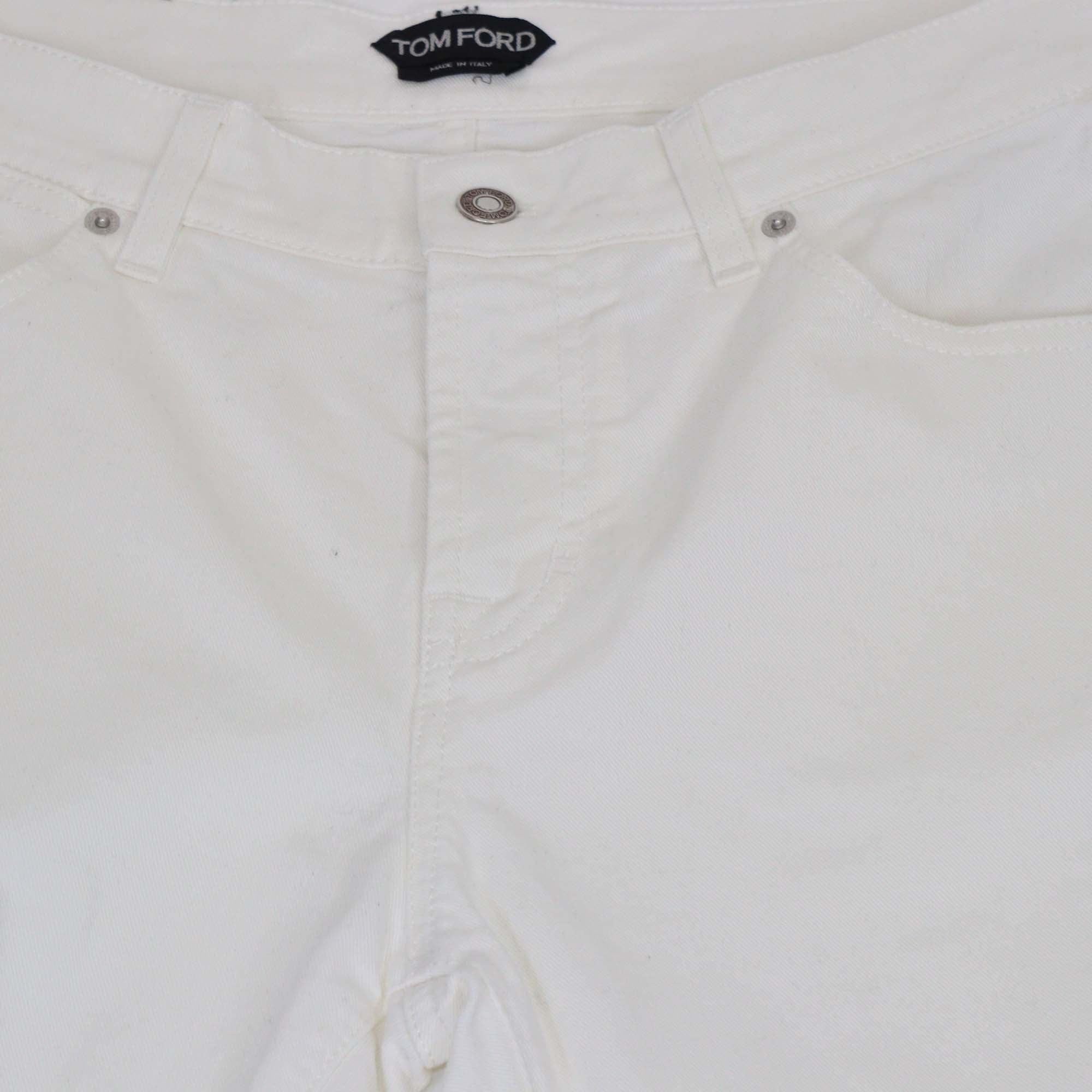 Tom Ford White Denim Straight Leg Pants