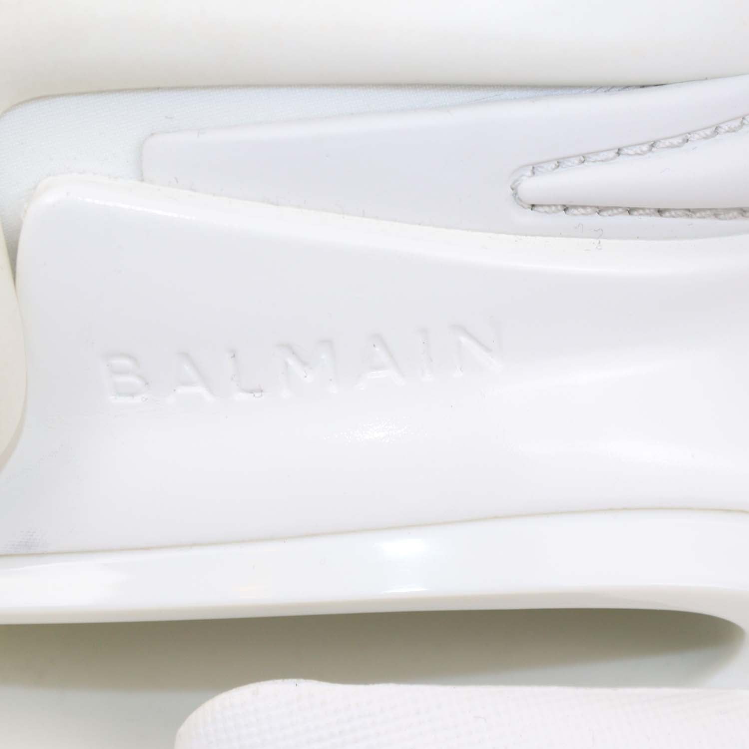 Balmain White Neoprene and Rubber Unicorn low Top Sneakers