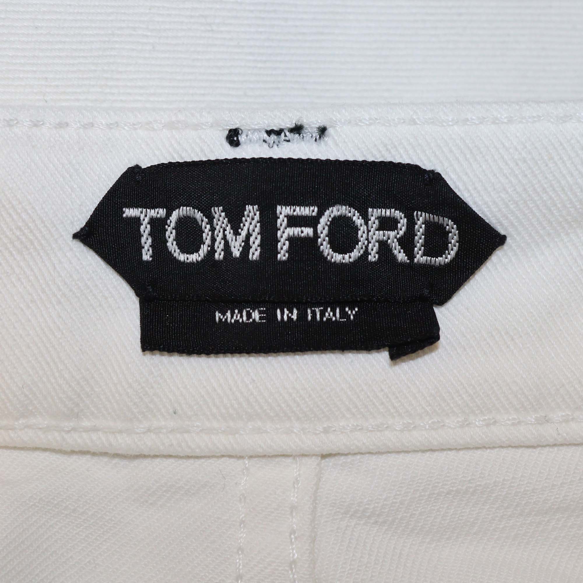 Tom Ford White Denim Straight Leg Pants