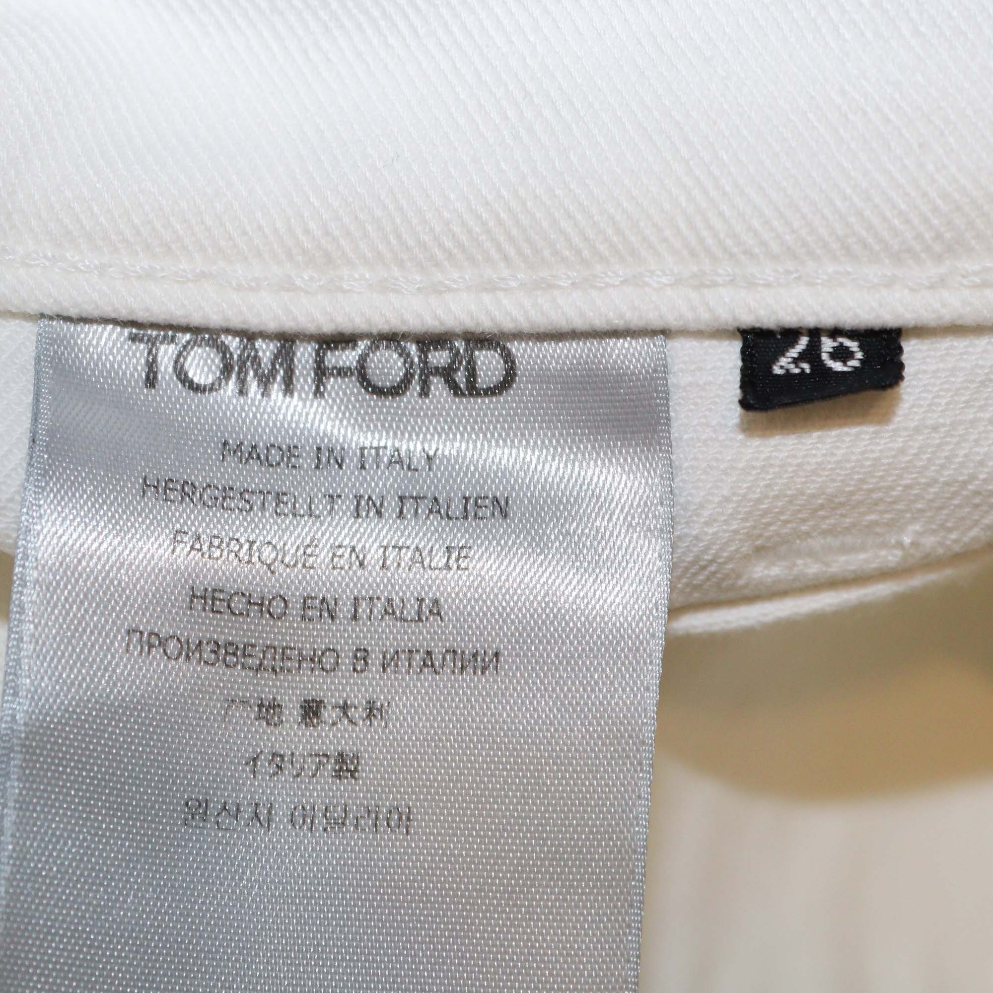 Tom Ford White Denim Straight Leg Pants