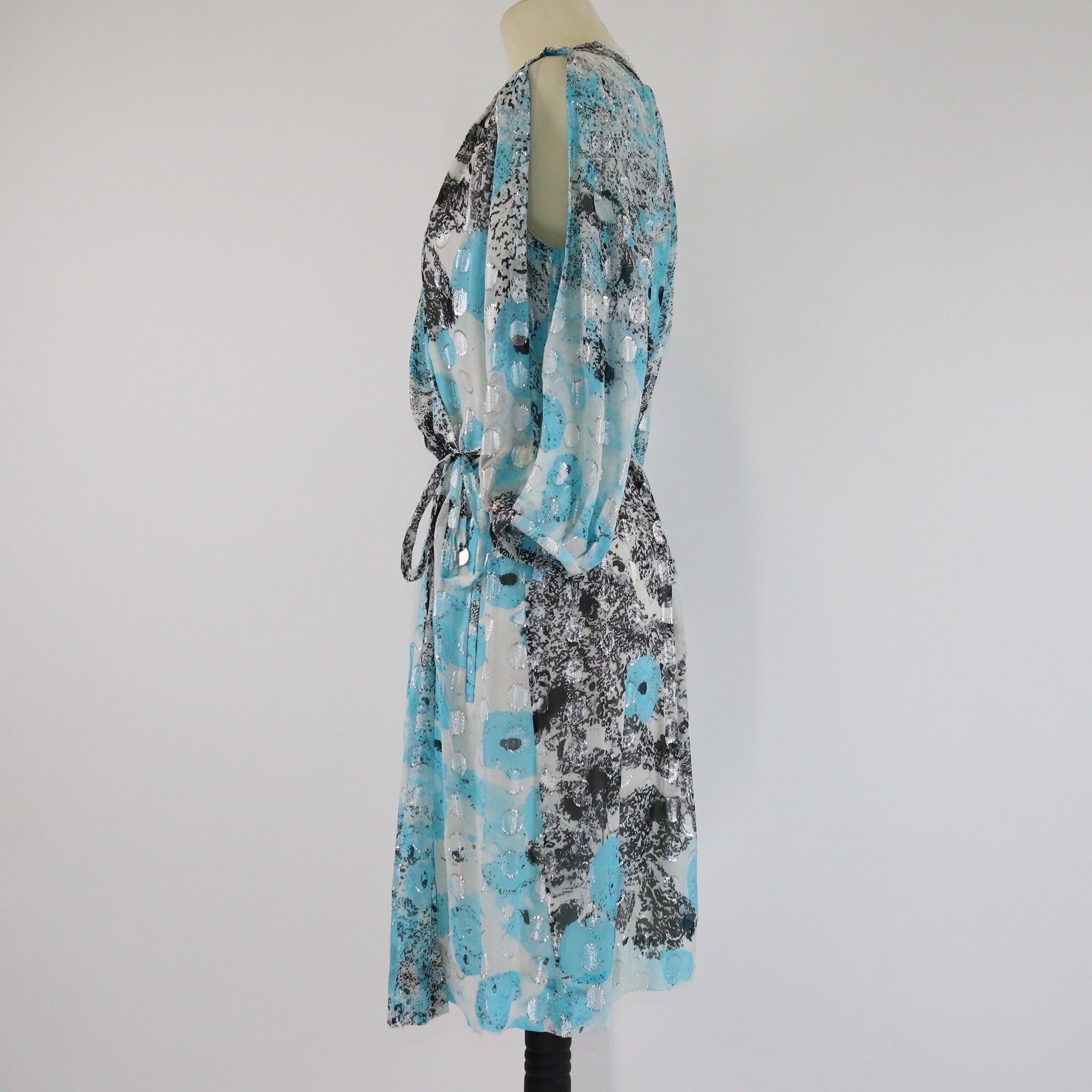 Diane Von Furstenberg Blue Met Dot Mini Wrap Dress Womens Diane Von Furstenberg