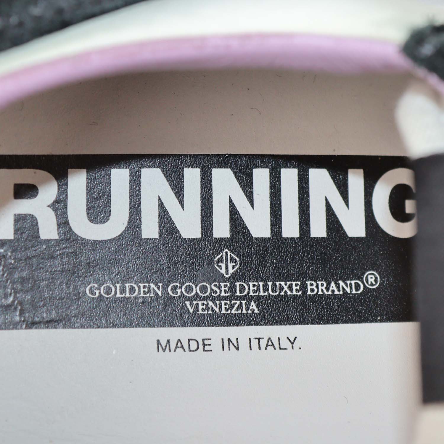 Golden Goose Black/White Suede and Nylon Running Sole Sneakers