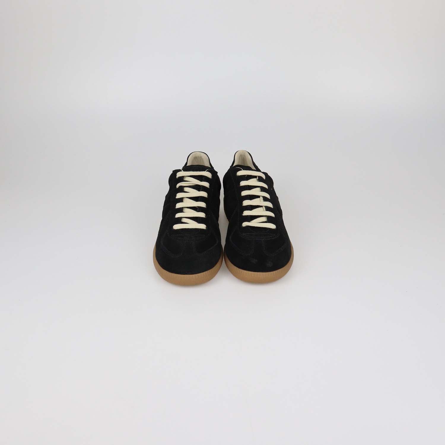 Maison Martin Margiela Black Suede Replica Low Top Sneakers