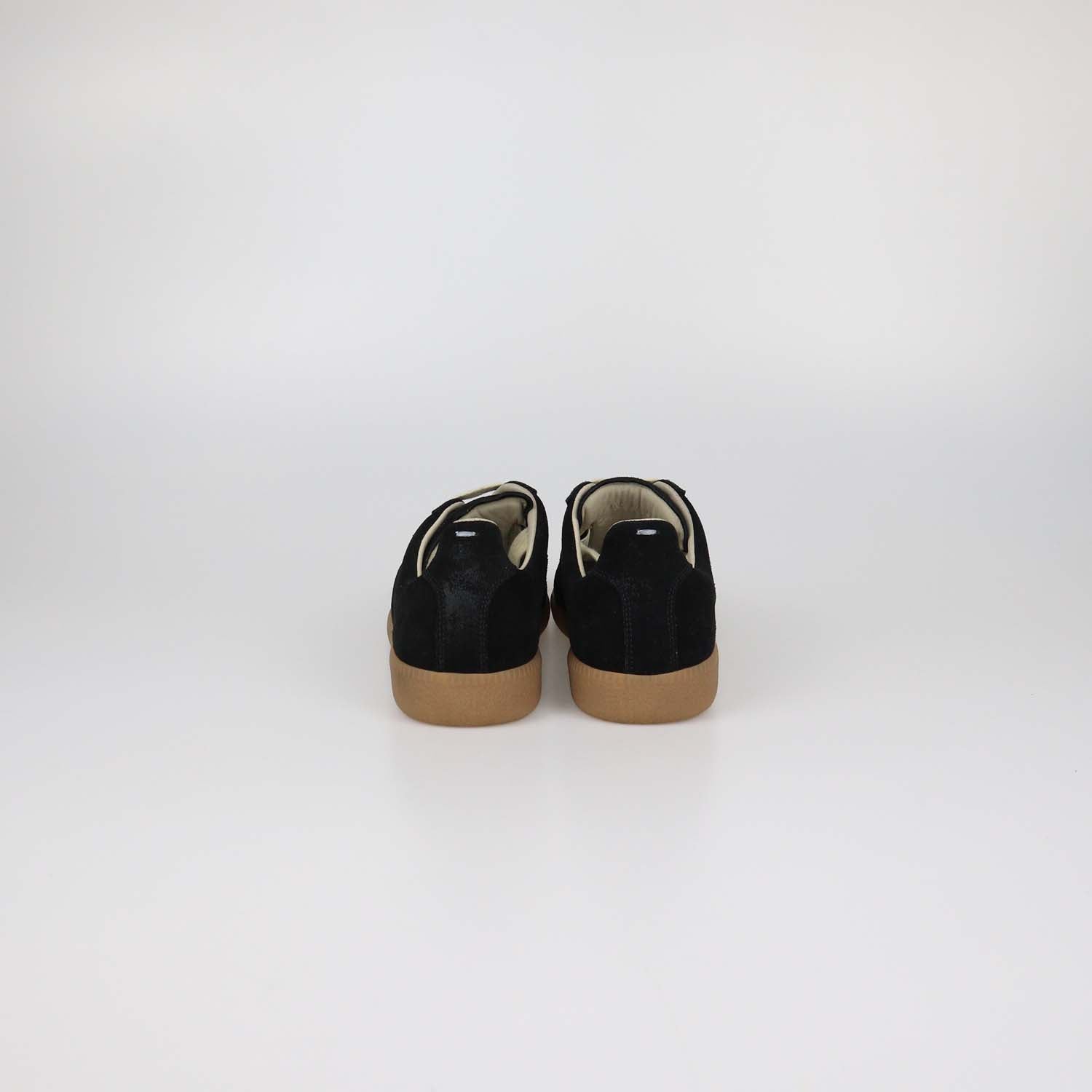 Maison Martin Margiela Black Suede Replica Low Top Sneakers