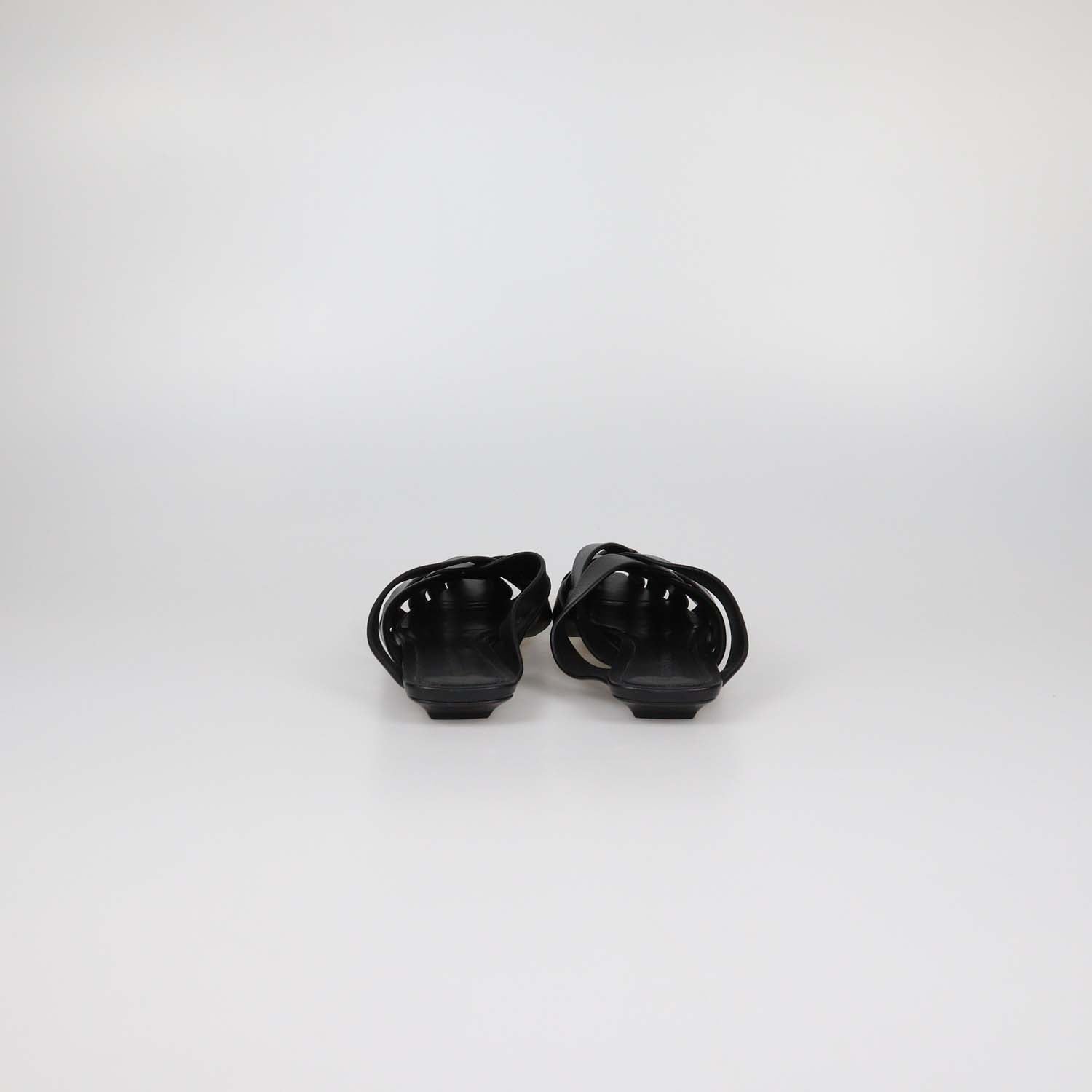 Bottega Veneta Black Woven Leather Alfie Flat Mules