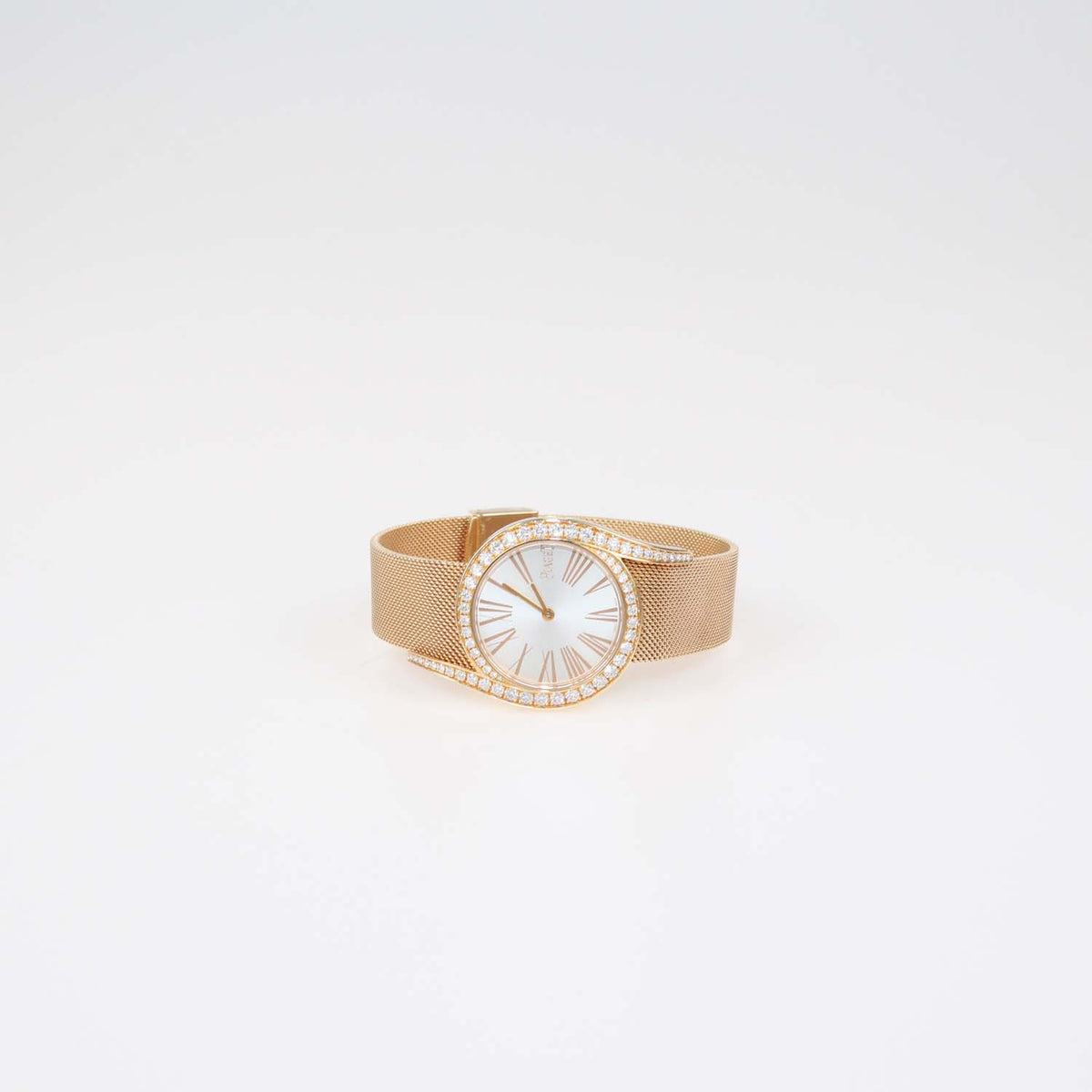 Piaget Silver Dial 18K Rose Gold Diamond Limelight Watch 32mm