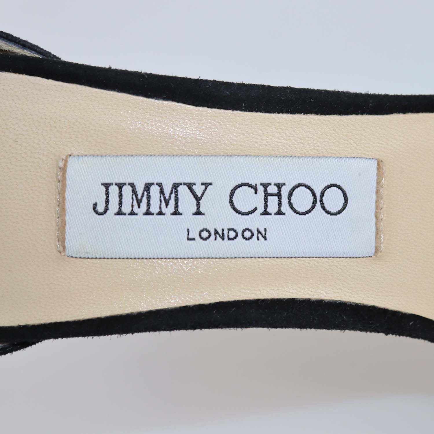 Jimmy Choo Black Suede Misty Ankle Strap Sandals