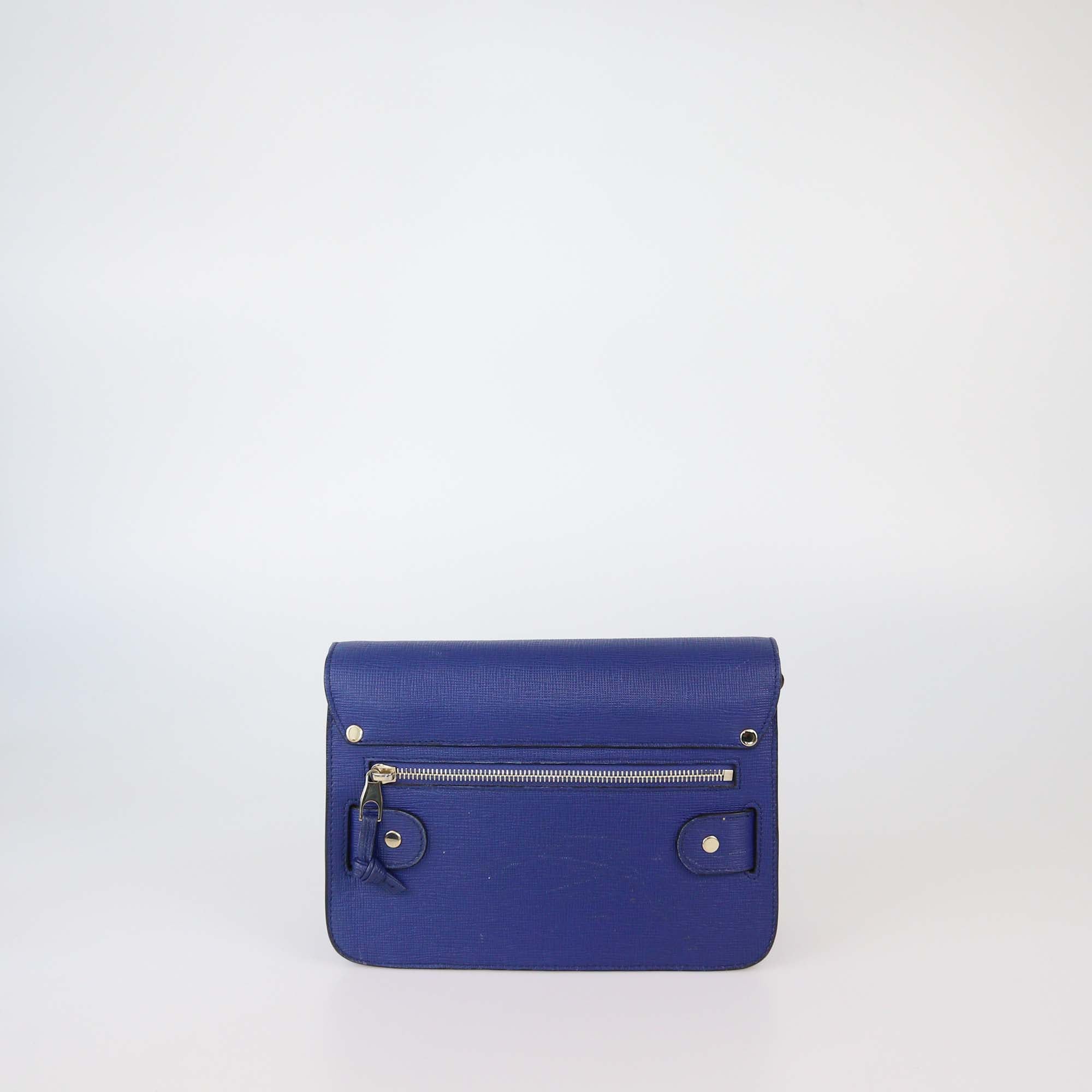 Proenza Schouler Blue Leather Mini Classic PS11 Shoulder Bag