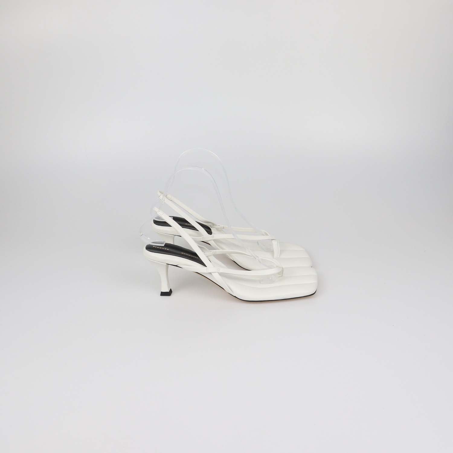 Proenza Schouler White Leather Square Thong Slide Sandals