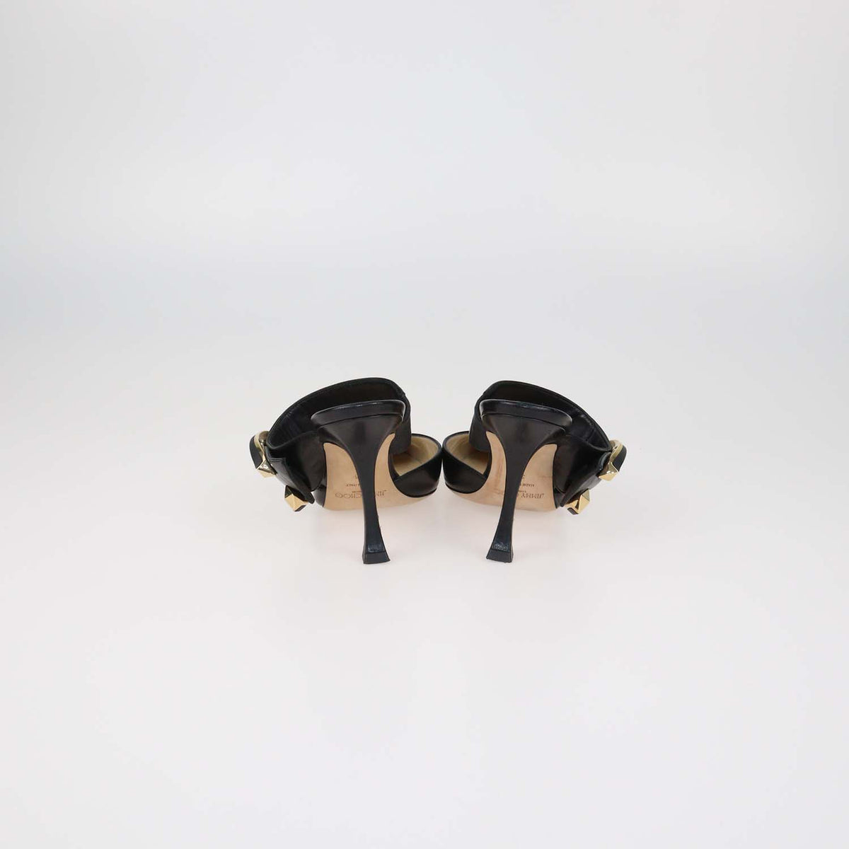 Jimmy Choo Black Leather Magie Mules