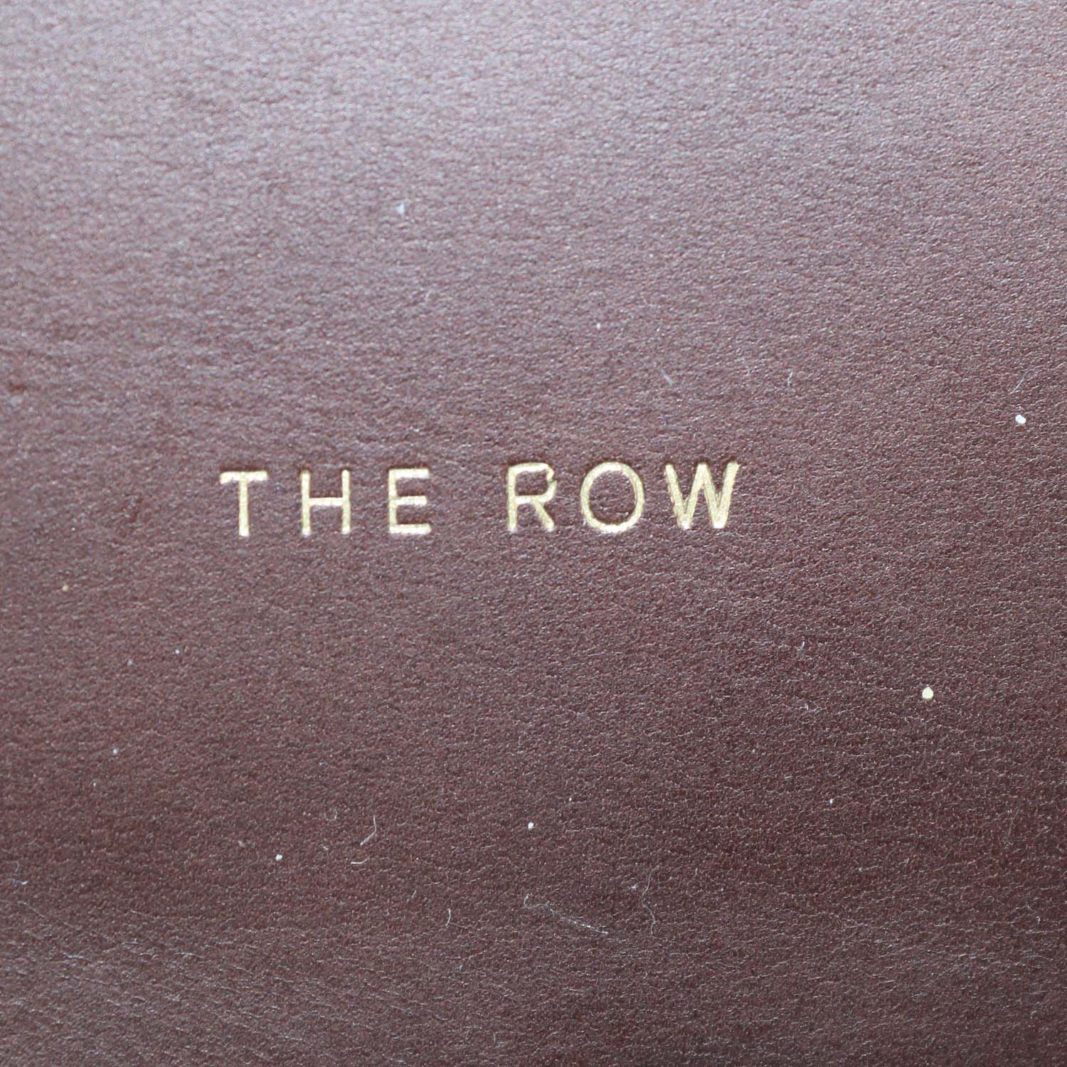 The Row White/Brown Leather Kris Flat Sandals