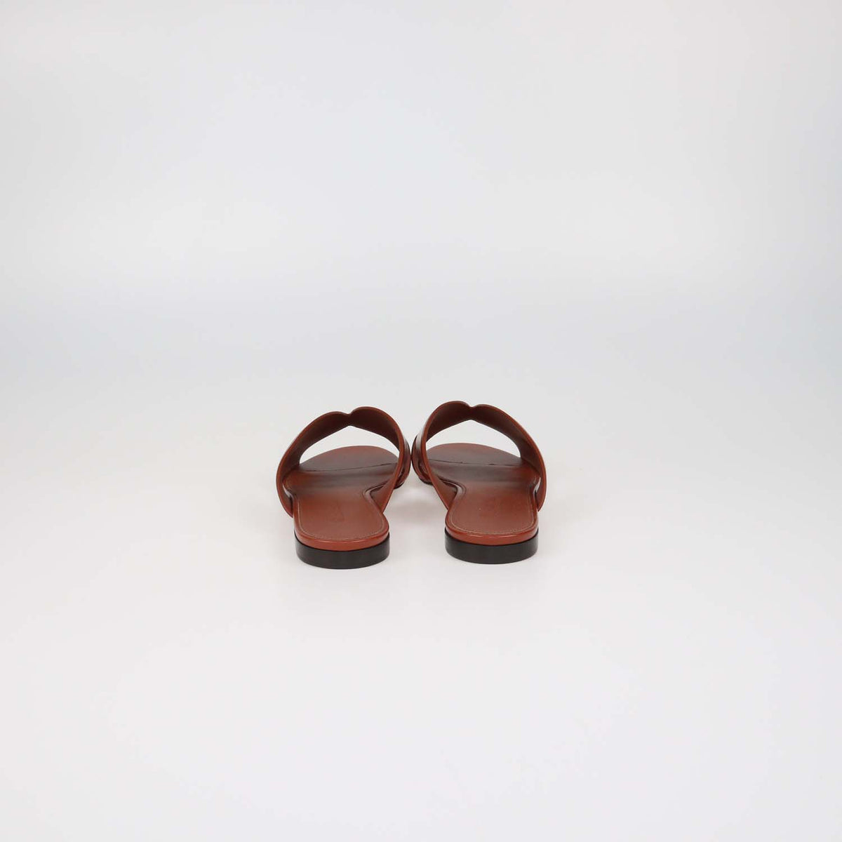 Loro Piana Oxblood Glazed Leather Vera Flat Sandals