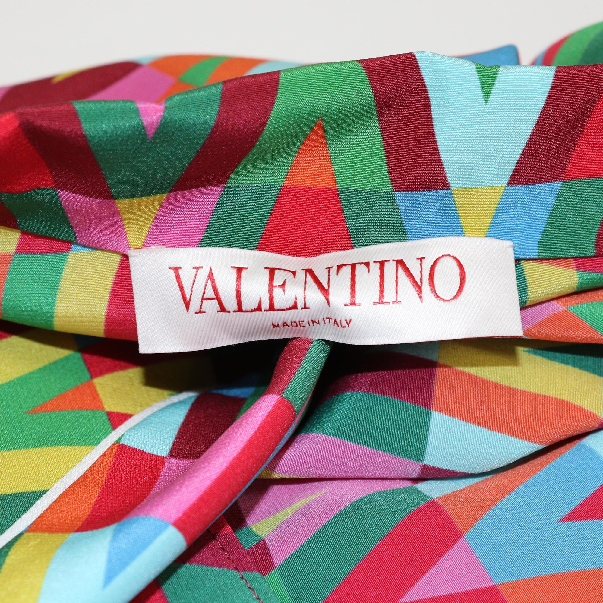 Valentino Multicolor Optical V Print Top & Pants Set Womens Valentino