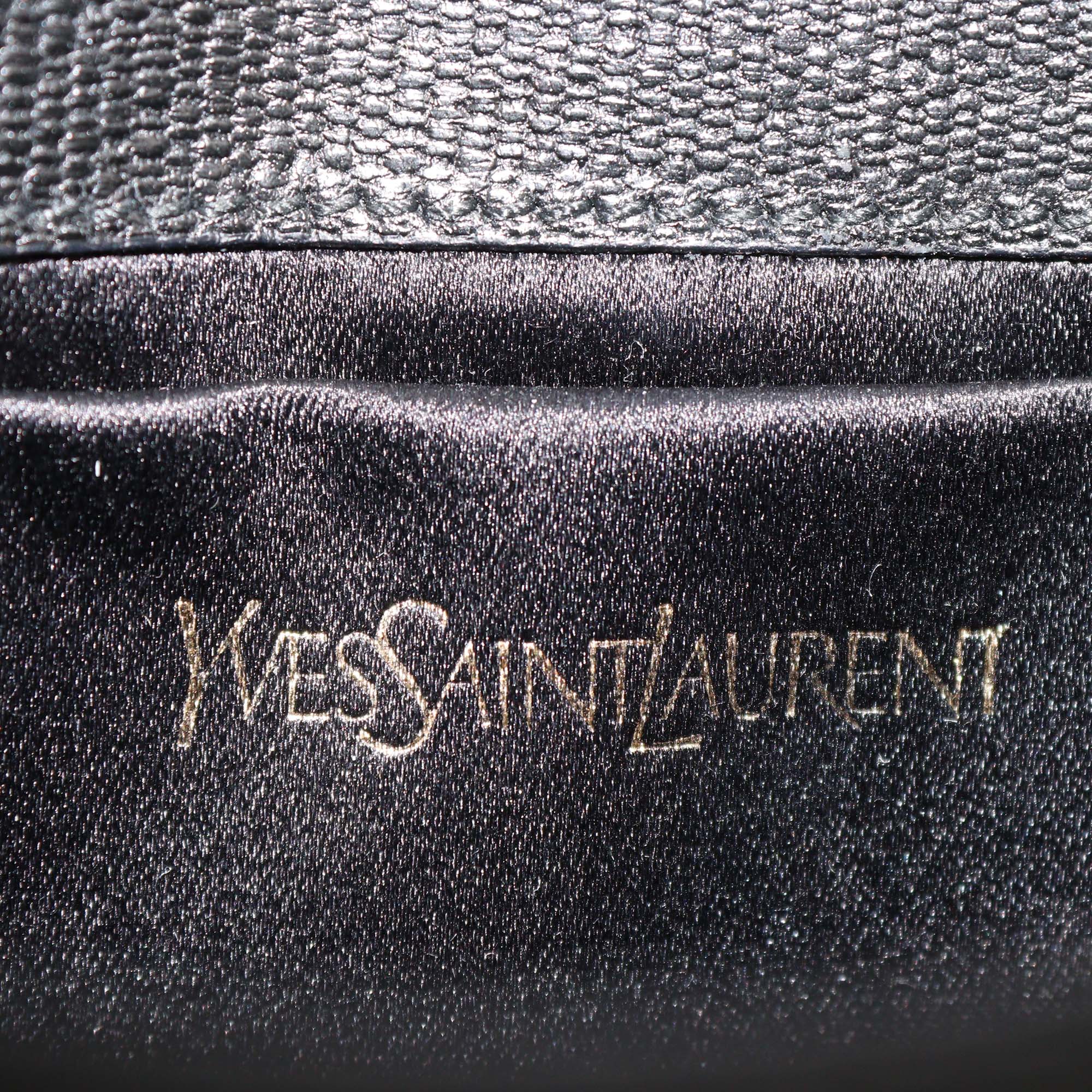 Yves Saint Laurent Black Leather Chyc Flap Crossbody Bag