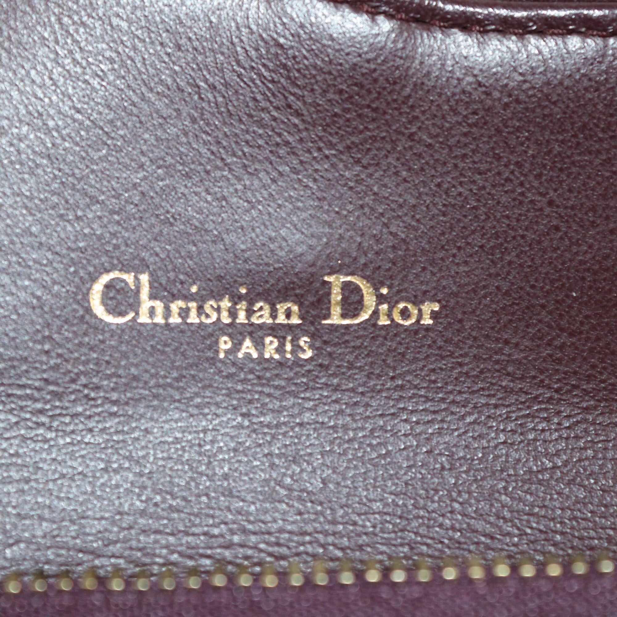 Christian Dior Burgundy Oblique Trifold Wallet Womens Christian Dior