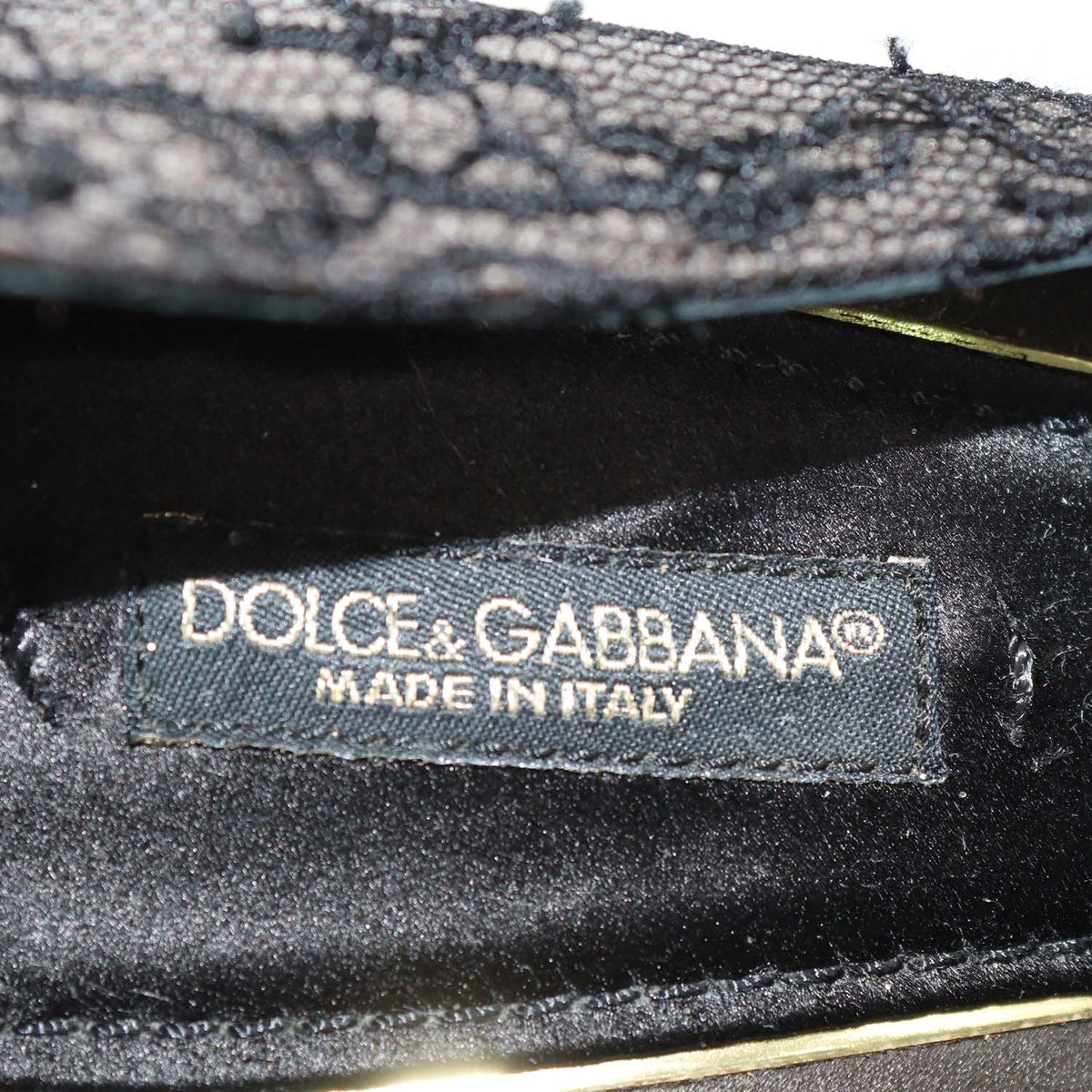 Dolce & Gabbana Black Floral Lace Peep Toe Pumps
