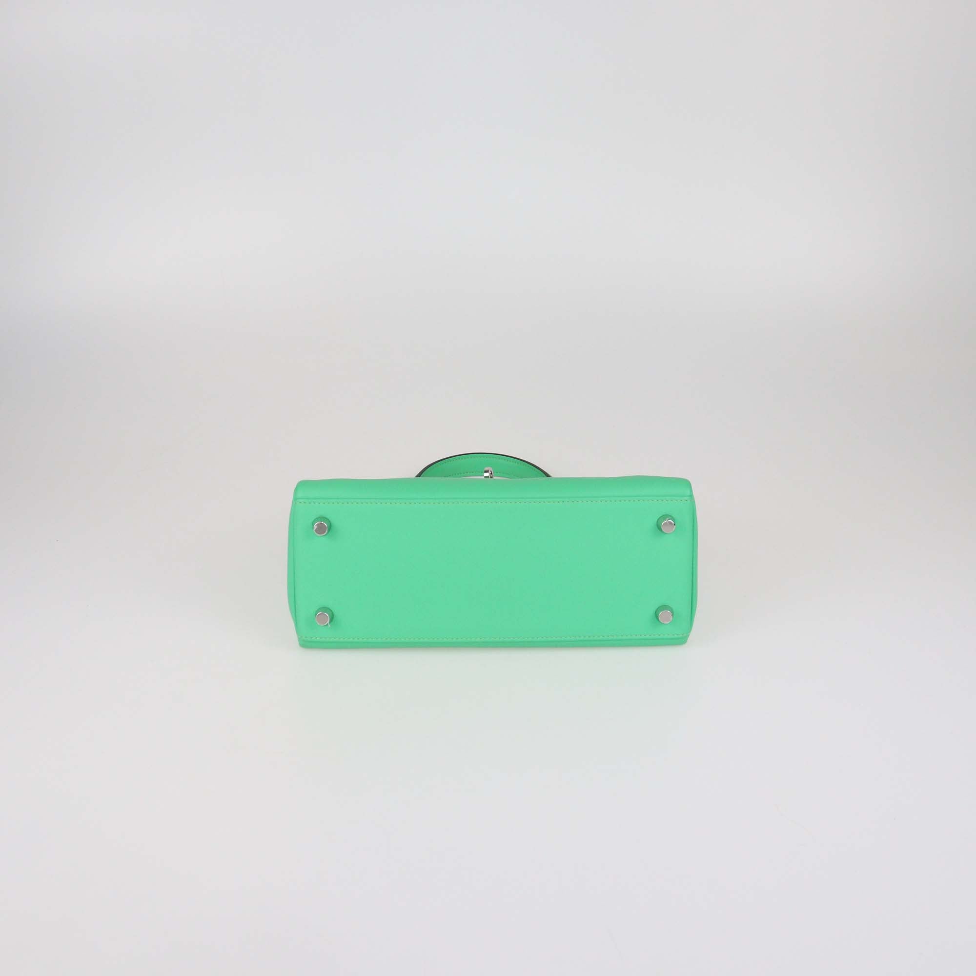 Hermes Vert Comics Swift Leather Palladium Hardware Kelly Retourne 25 Bag