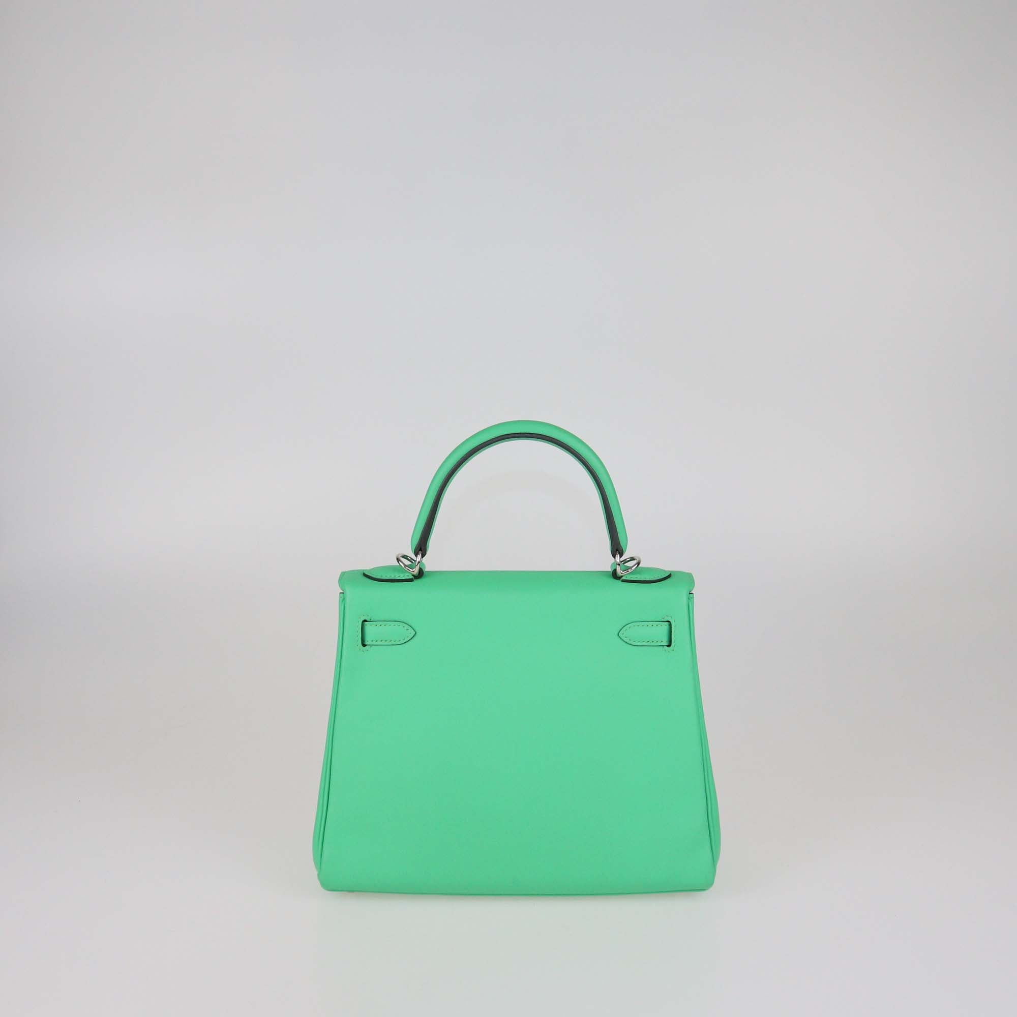 Hermes Vert Comics Swift Leather Palladium Hardware Kelly Retourne 25 Bag