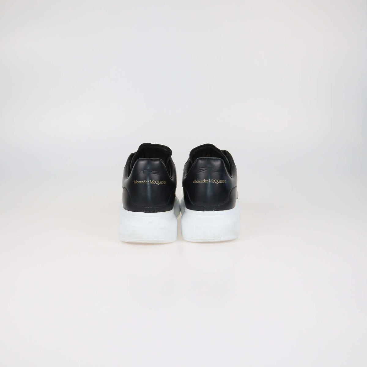 Alexander McQueen Black Leather Oversized Sneakers