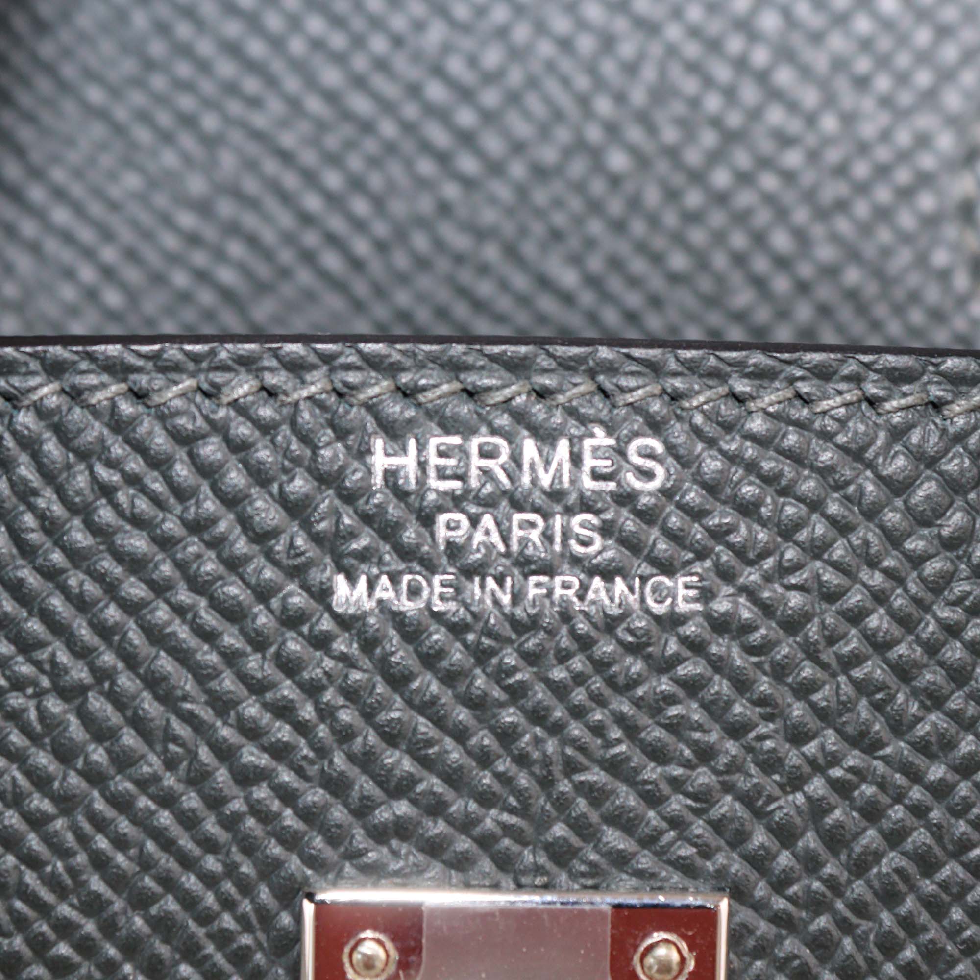 Hermes Tricolor Epsom Leather Palladium hardware Birkin 25 Bag