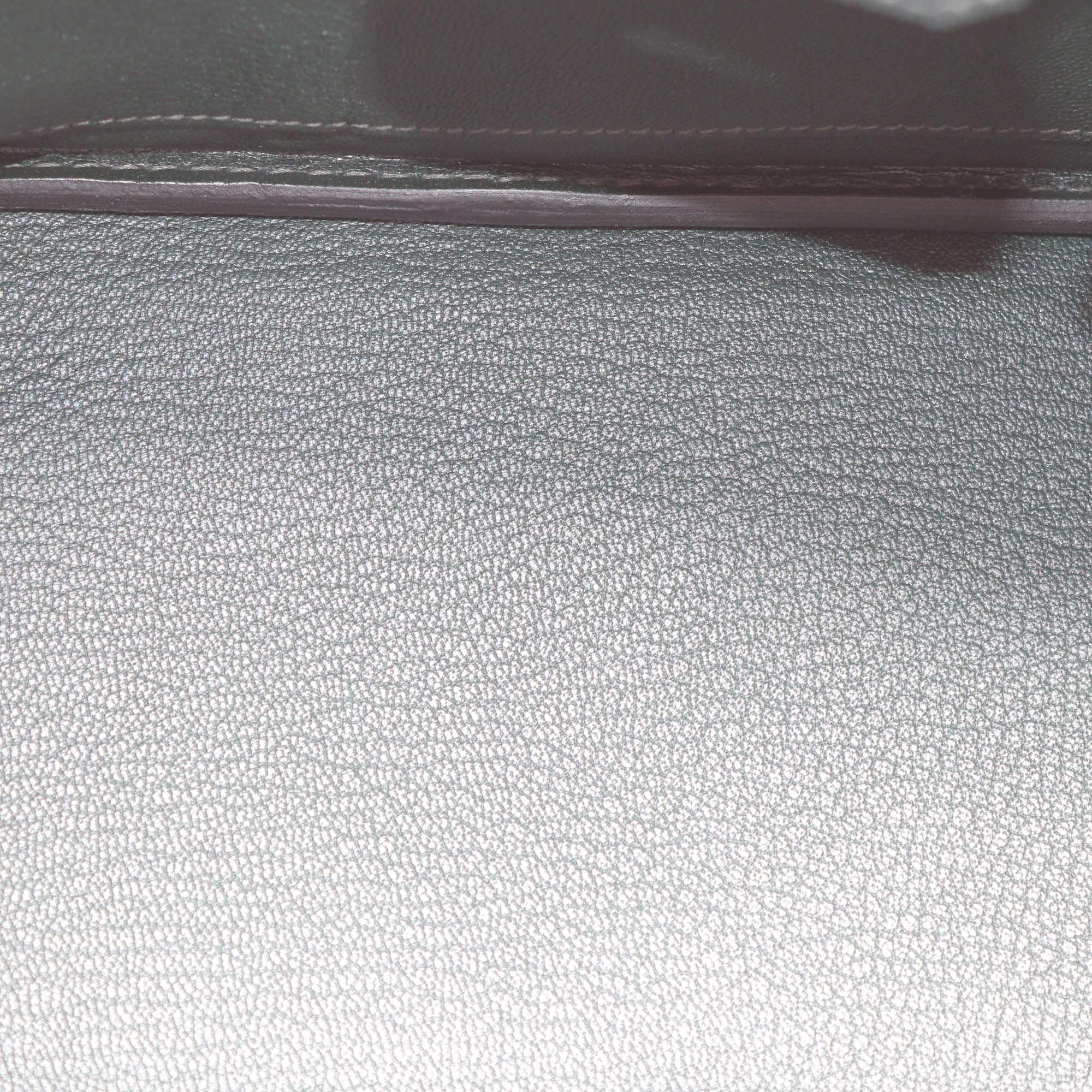 Hermes Tricolor Epsom Leather Palladium hardware Birkin 25 Bag