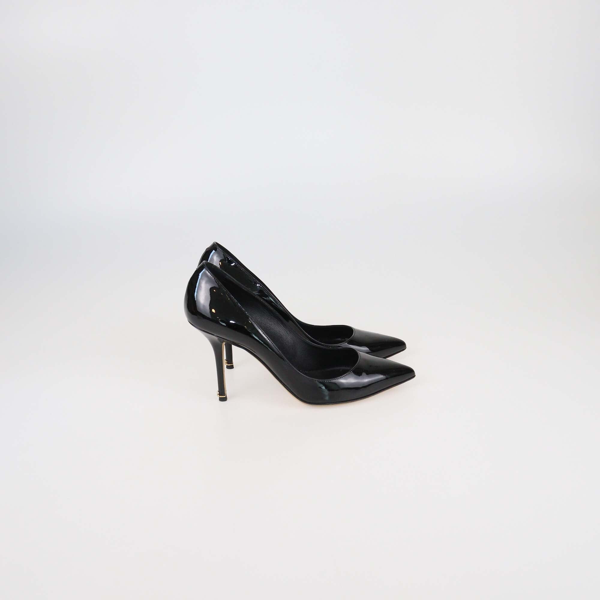 Dolce & Gabbana Black Patent Leather Cardinale Pumps Womens Dolce & Gabbana