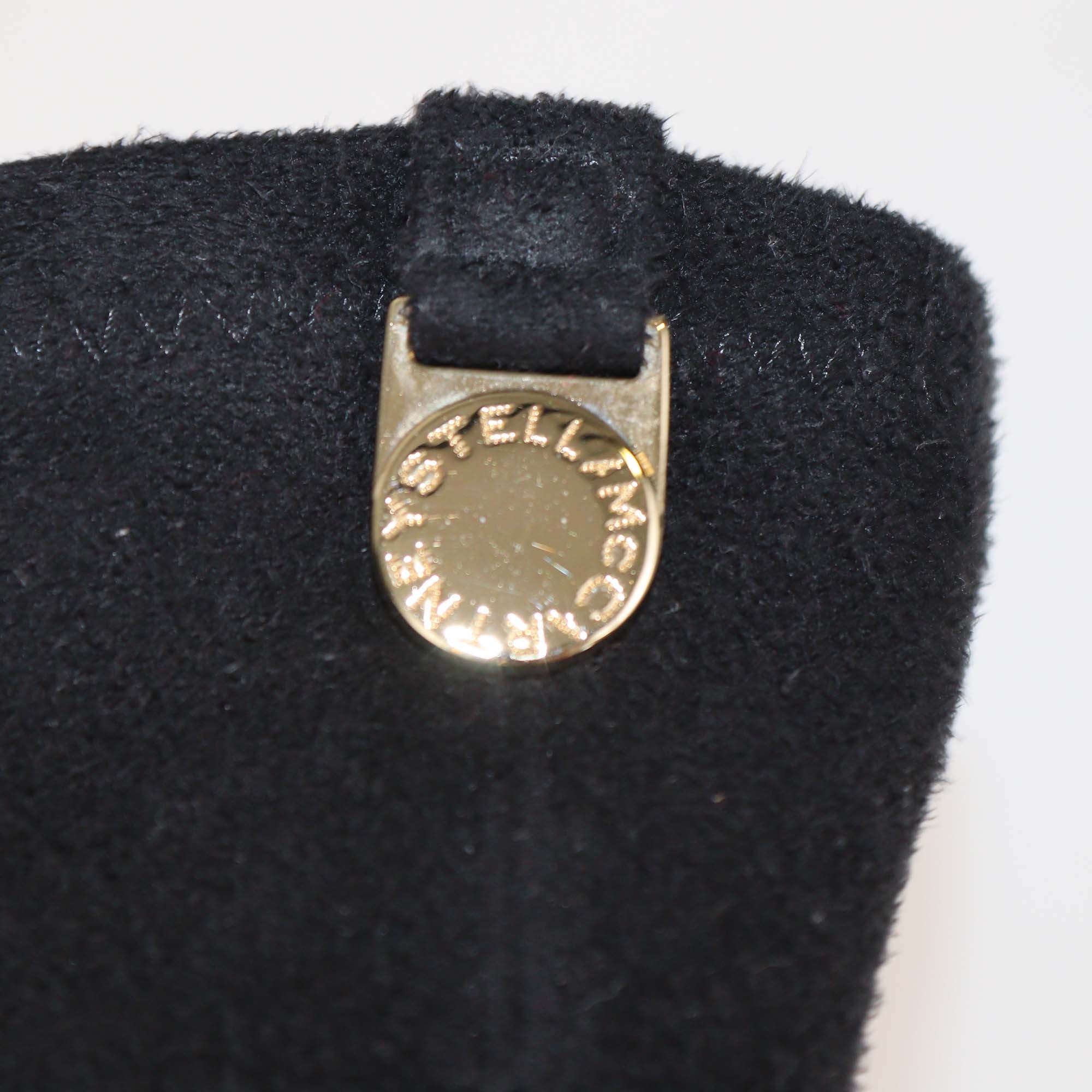 Stella McCartney Black Faux Suede Knee Length Boots