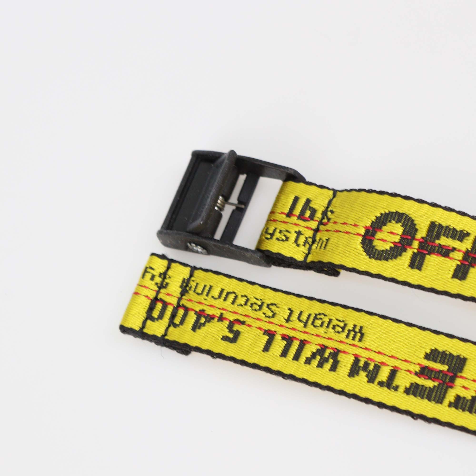 Off-White Yellow/Black Nylon Mini Industrial Belt