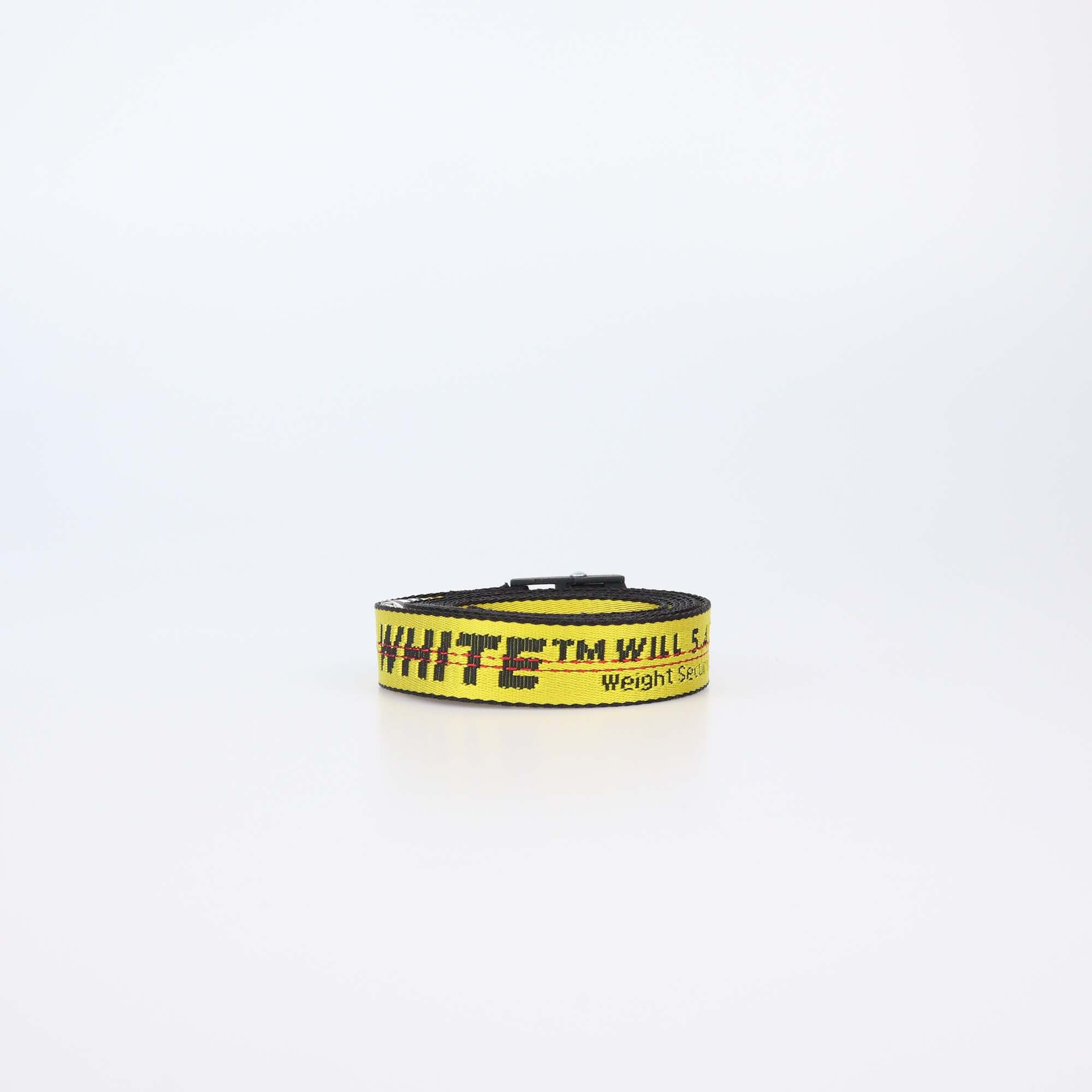 Off-White Yellow/Black Nylon Mini Industrial Belt