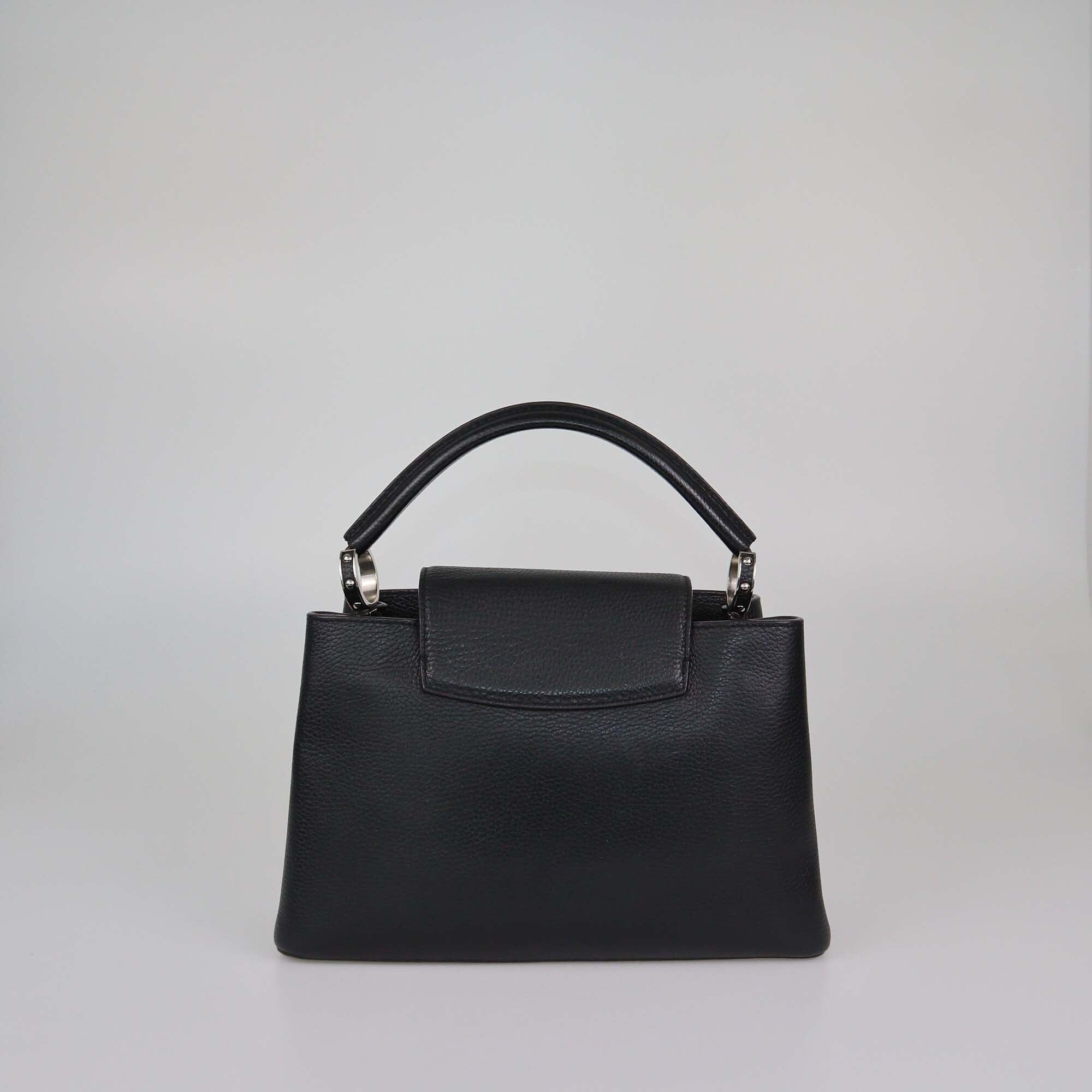 Louis Vuitton Black Taurillon Capucines PM Bag Womens Louis Vuitton