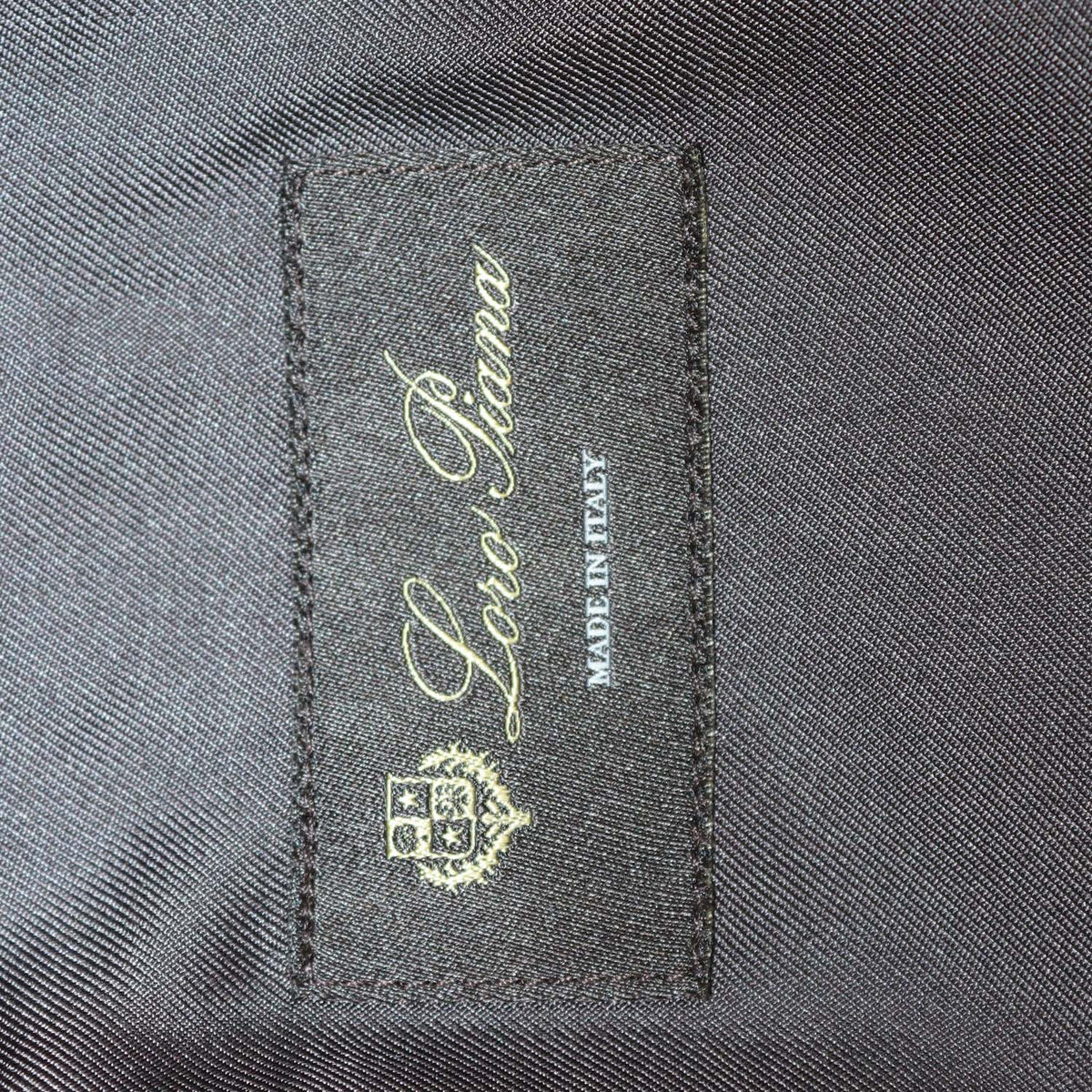 Loro Piana Dark Brown Linen Open Front Crepe Hanna Jacket