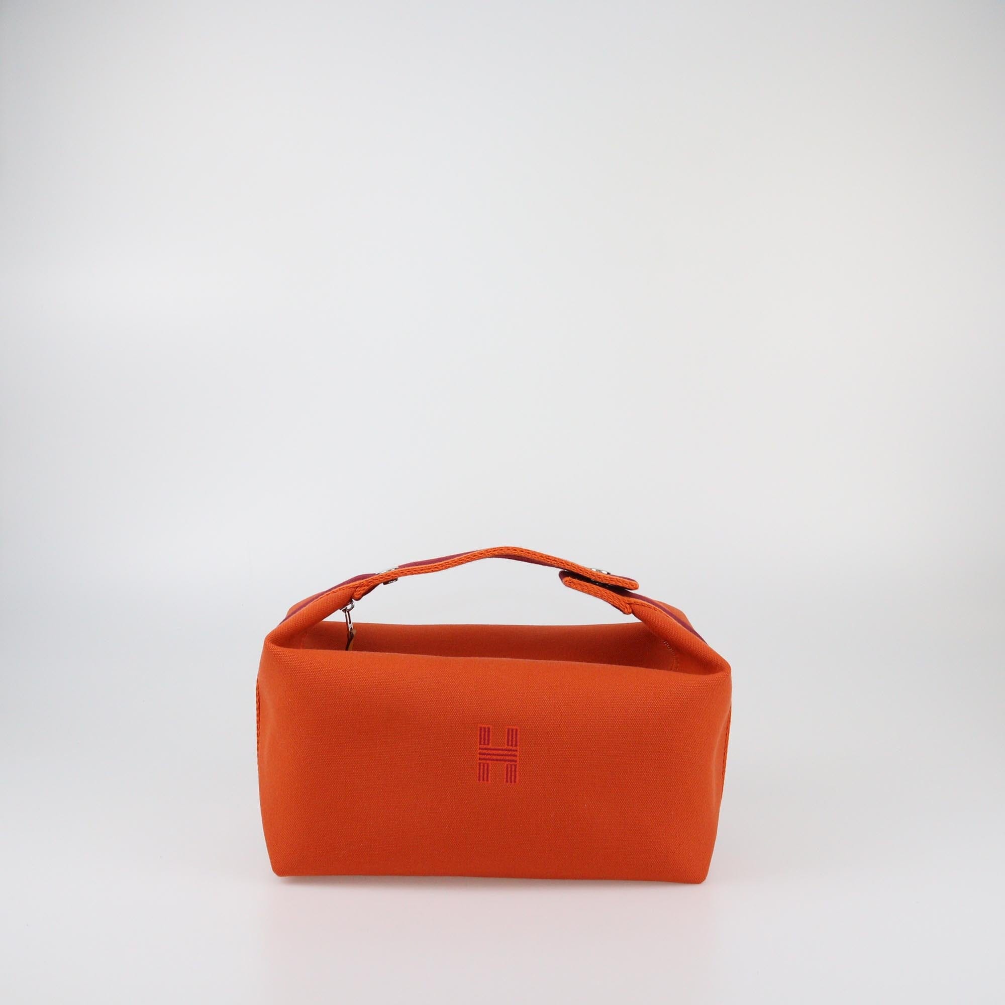 Hermes Orange Feu Large Bride-a-Brac Case Womens Hermes