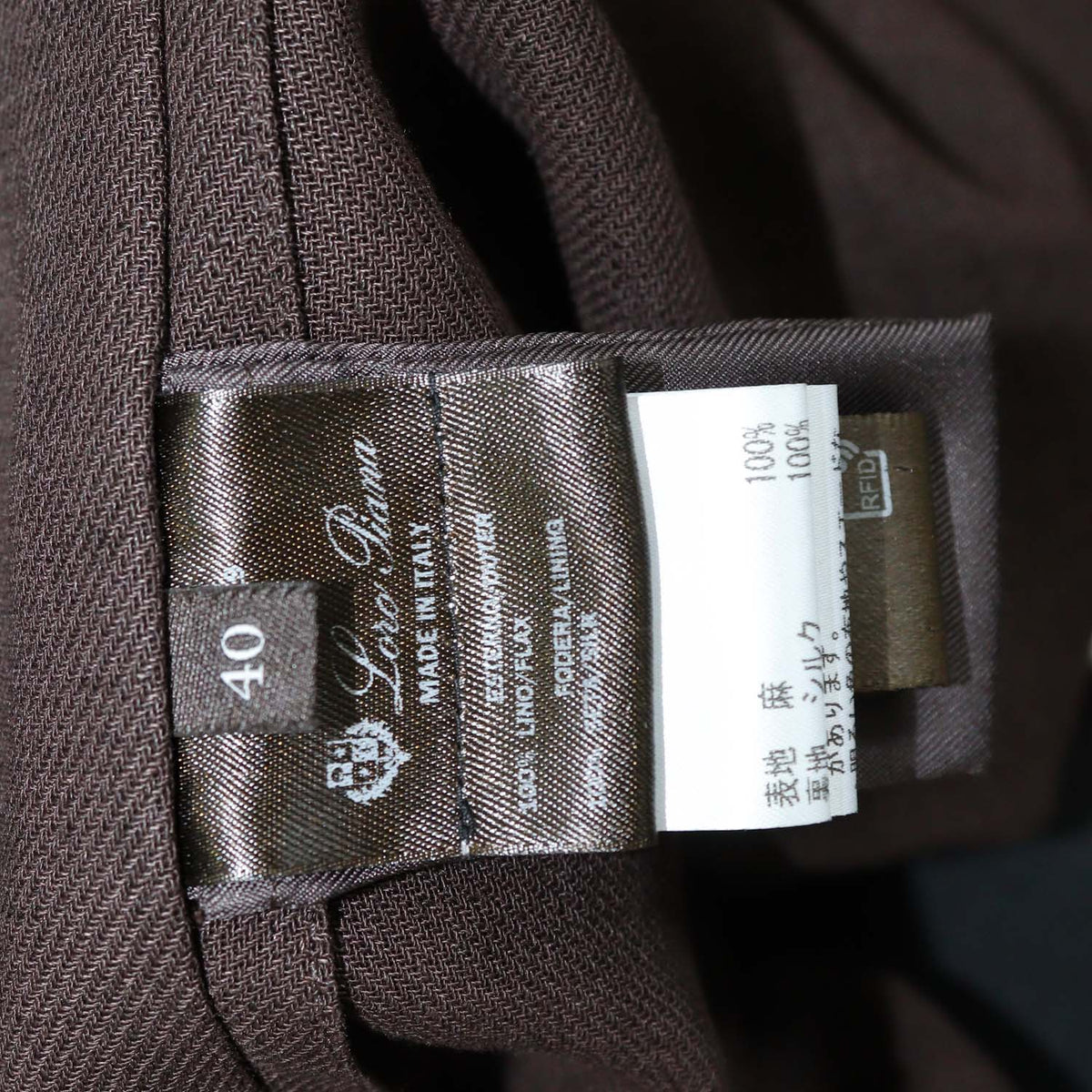 Loro Piana Dark Brown Linen Open Front Crepe Hanna Jacket